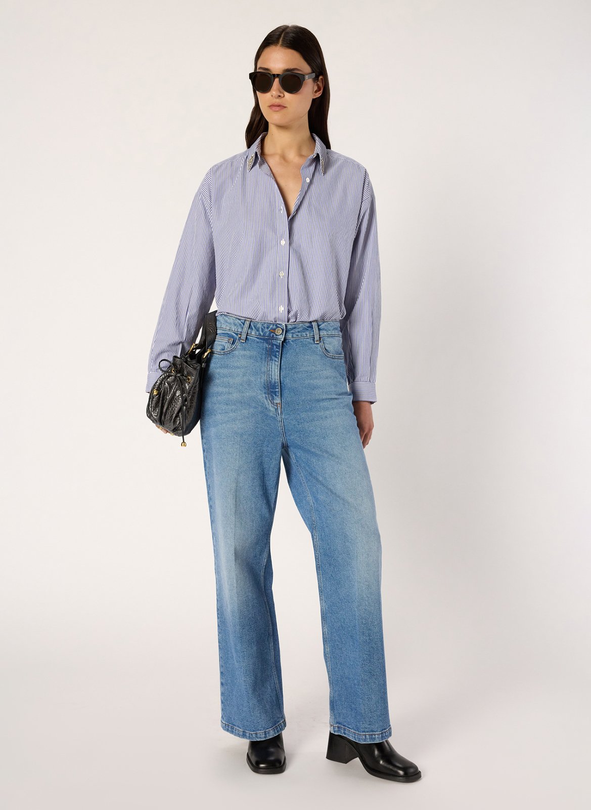 Chemise ample à rayures avec bijoux GERARD DAREL Bleu