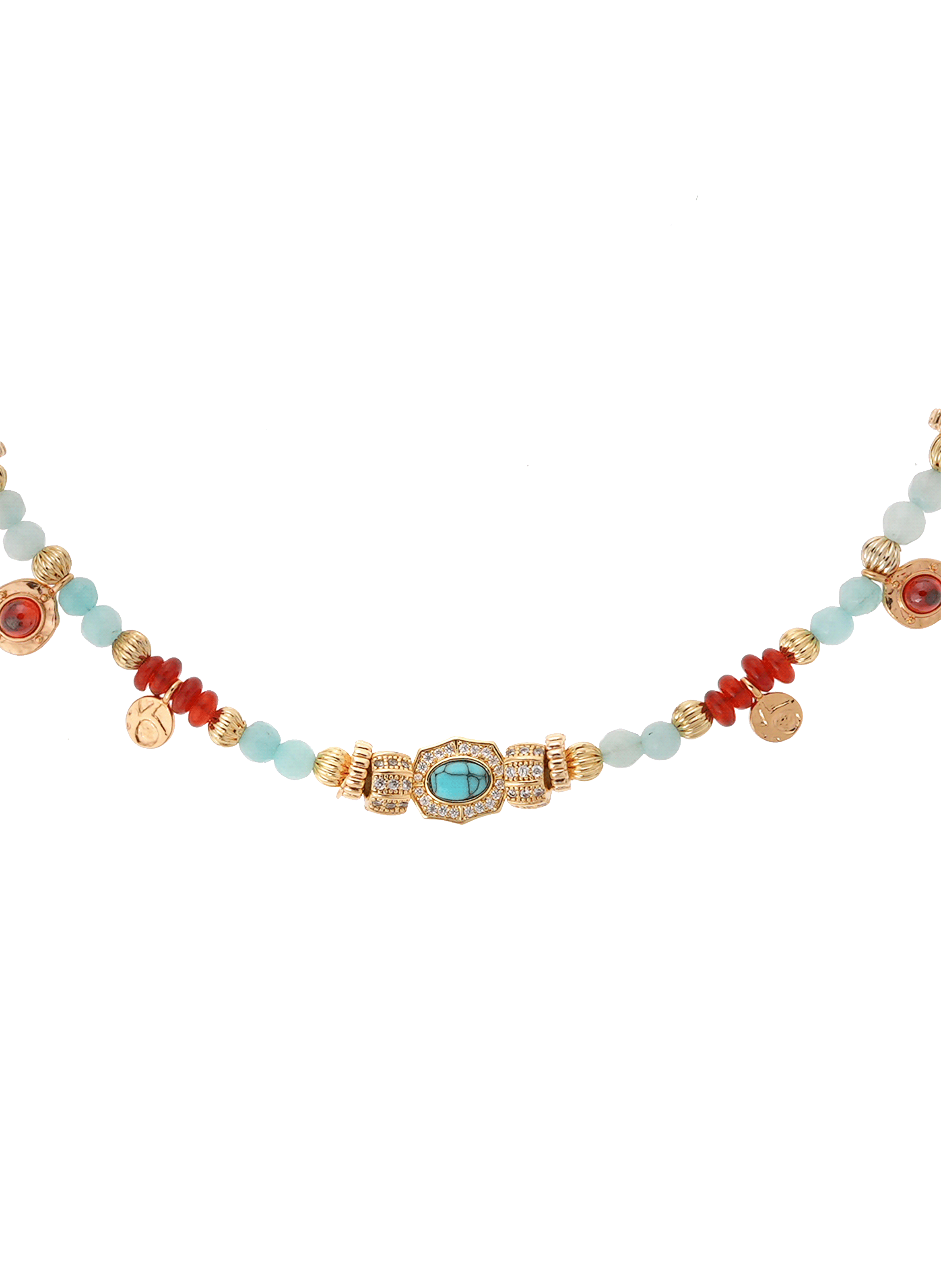 Pearl choker necklace with pendants HIPANEMA Blue