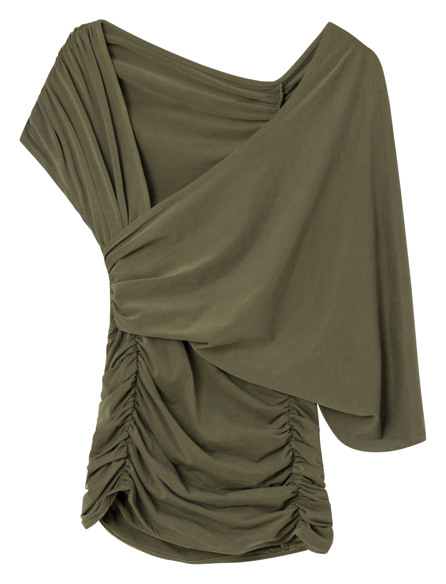 Printed viscose top LAAGAM Khaki