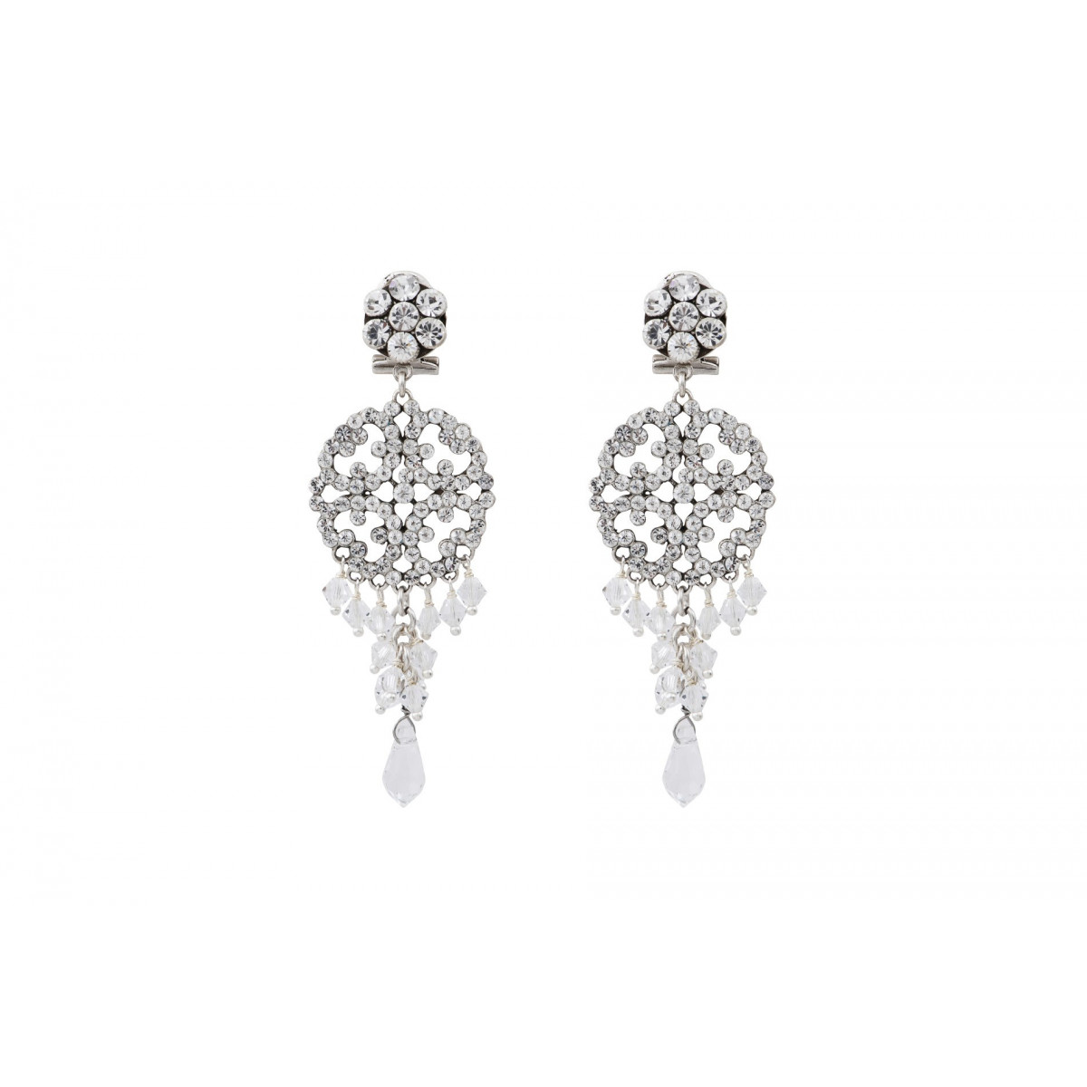 Prestige crystal rhinestone earrings SATELLITE PARIS No Color