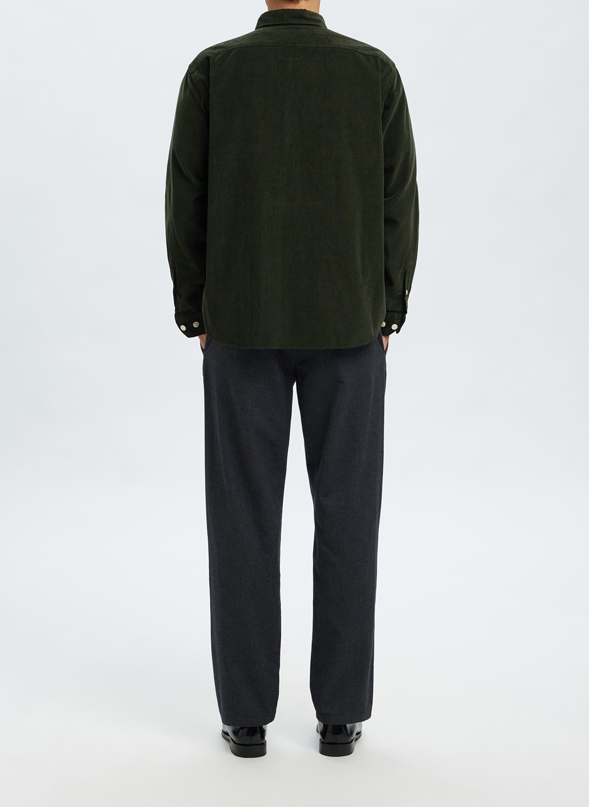 Surchemise en velours côtelé SELECTED Vert