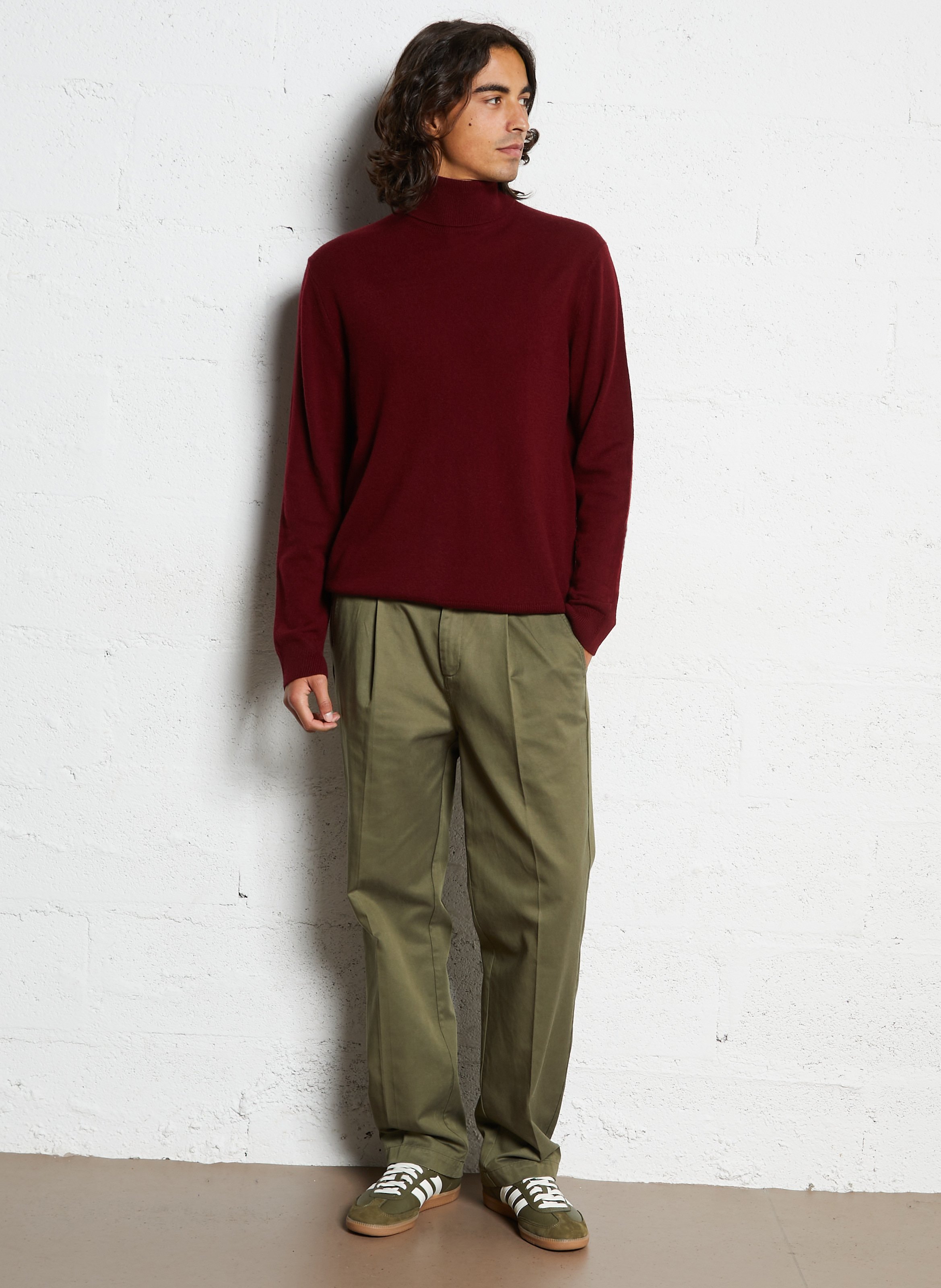 Cashmere straight-cut turtleneck sweater AU PRINTEMPS PARIS Purple