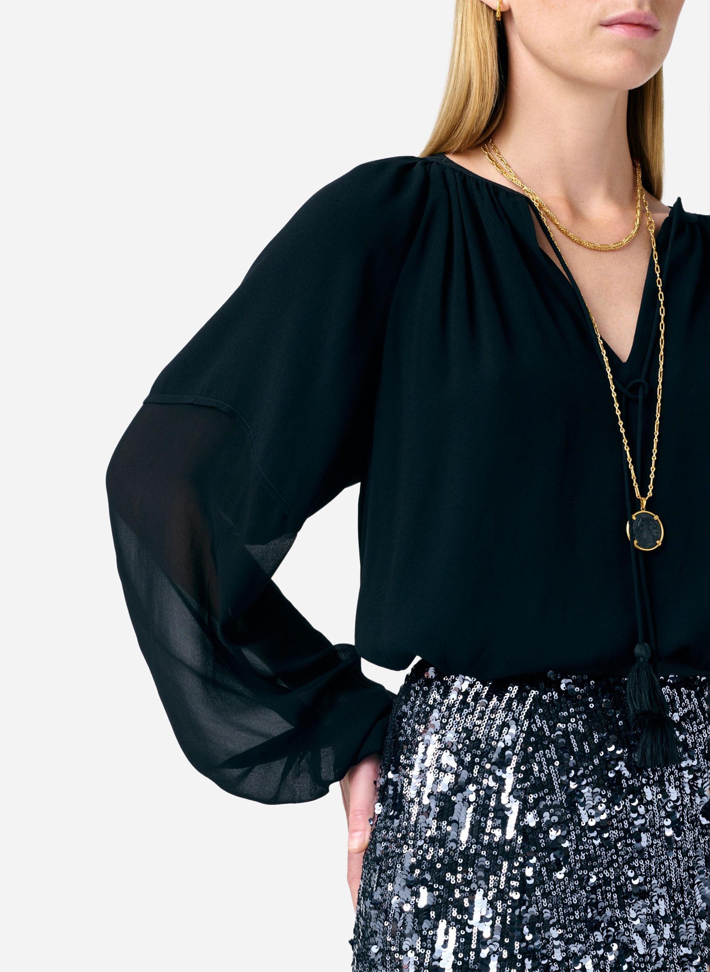 V-neck blouse VANESSA BRUNO Black