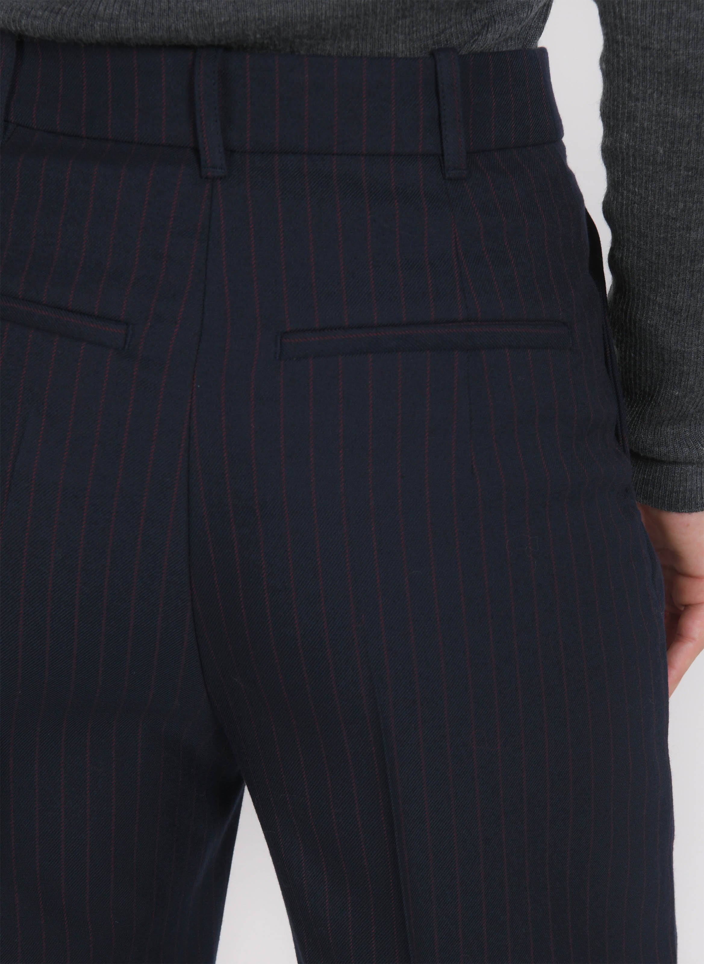 Pantalon droit à rayures KOOKAI Bleu