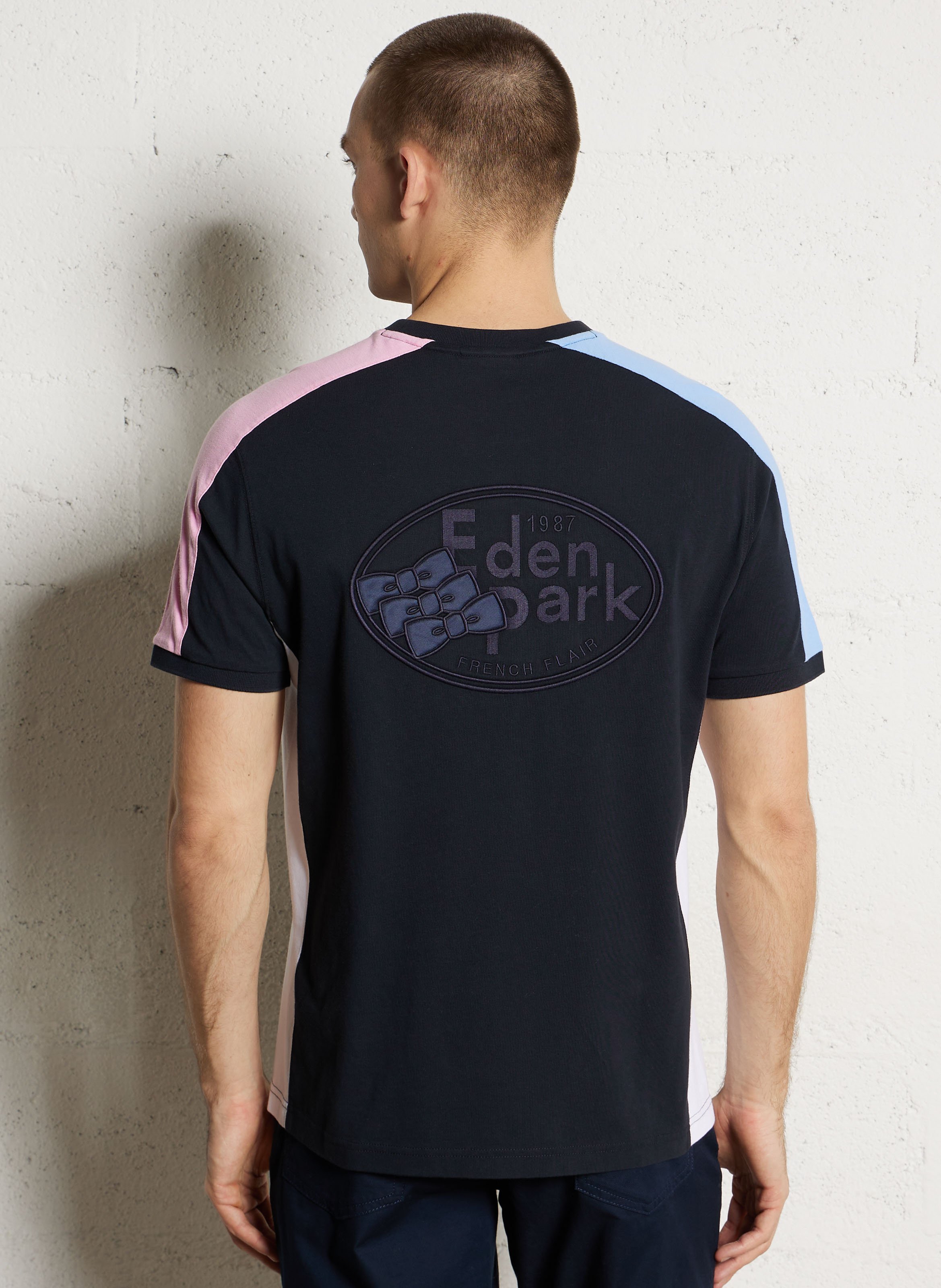 Tee-shirt col rond en coton EDEN PARK Rose