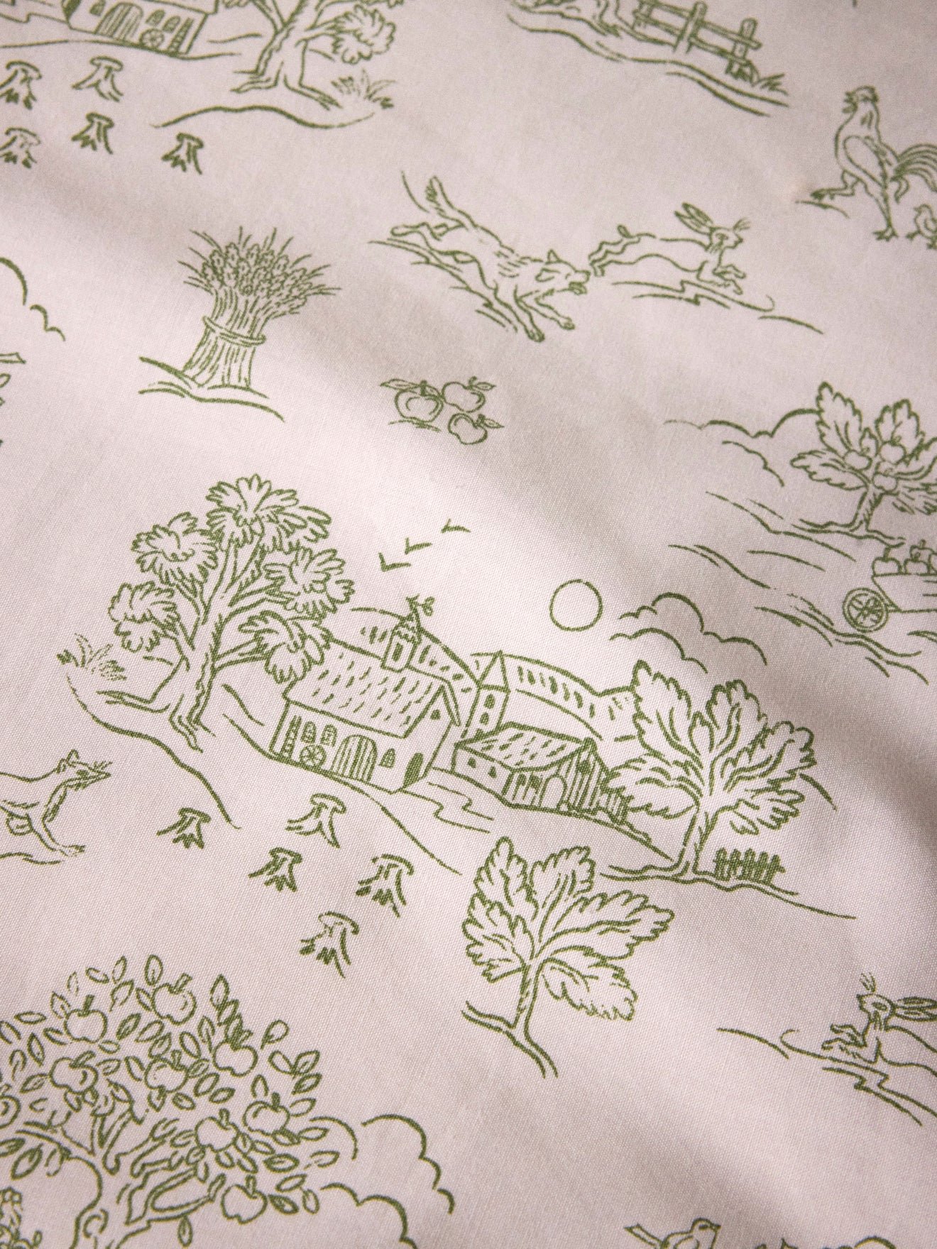 "Aloïs" cotton percale duvet cover CYRILLUS Green