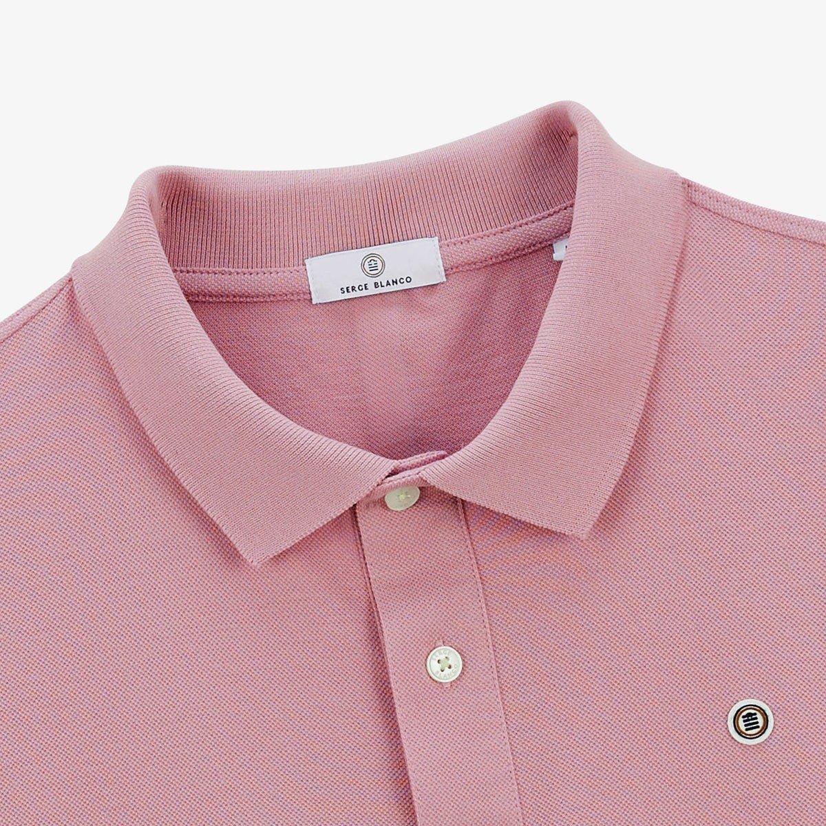 Short-sleeved piqué knit polo SERGE BLANCO Pink