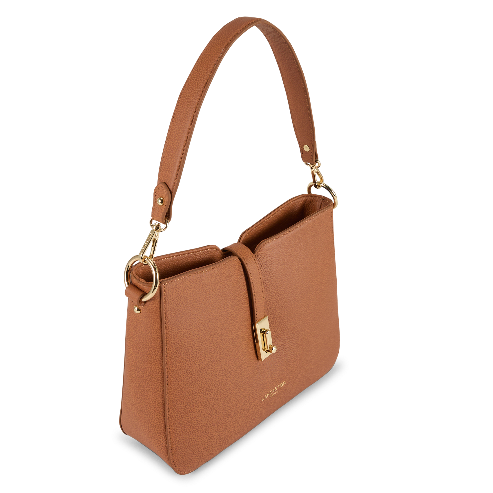 Sac porté épaule en cuir LANCASTER PARIS Marron