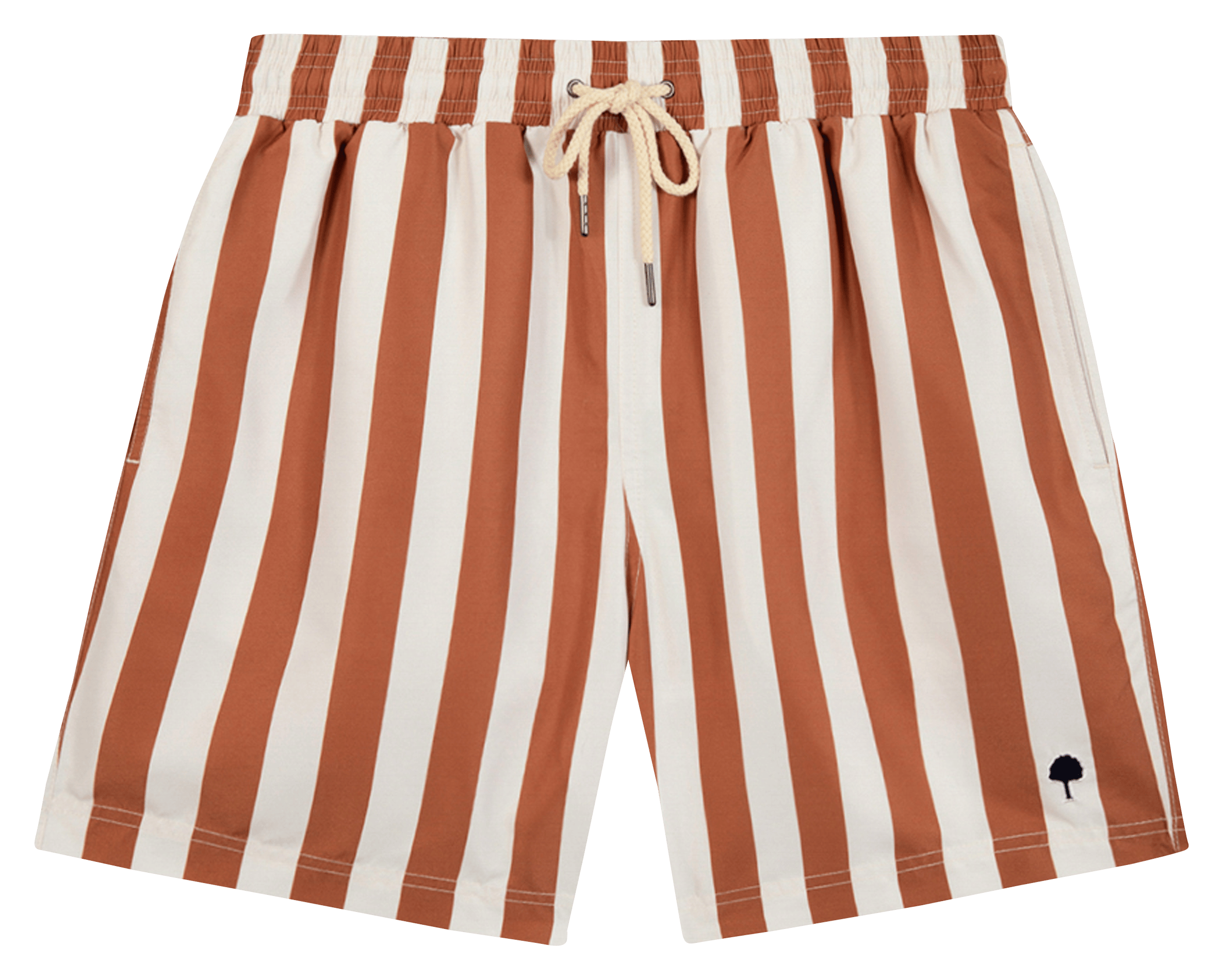 Short de bain à rayures  FAGUO Rouge