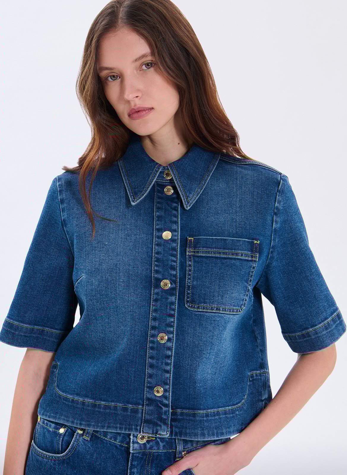 Klassisches Hemd aus Baumwollmischung ZAPA Blau