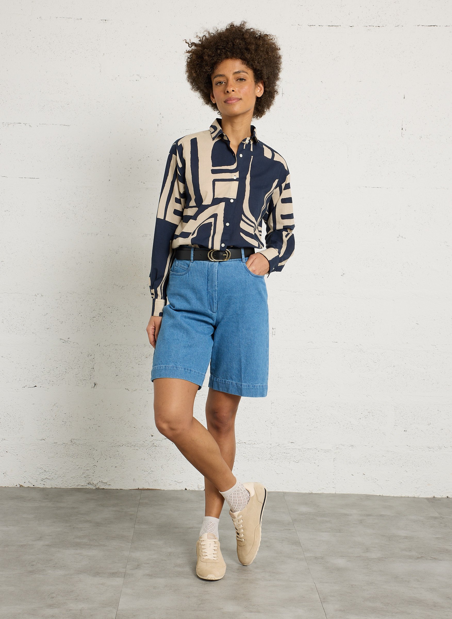 Chemise col classique en coton HARTFORD Multicolore