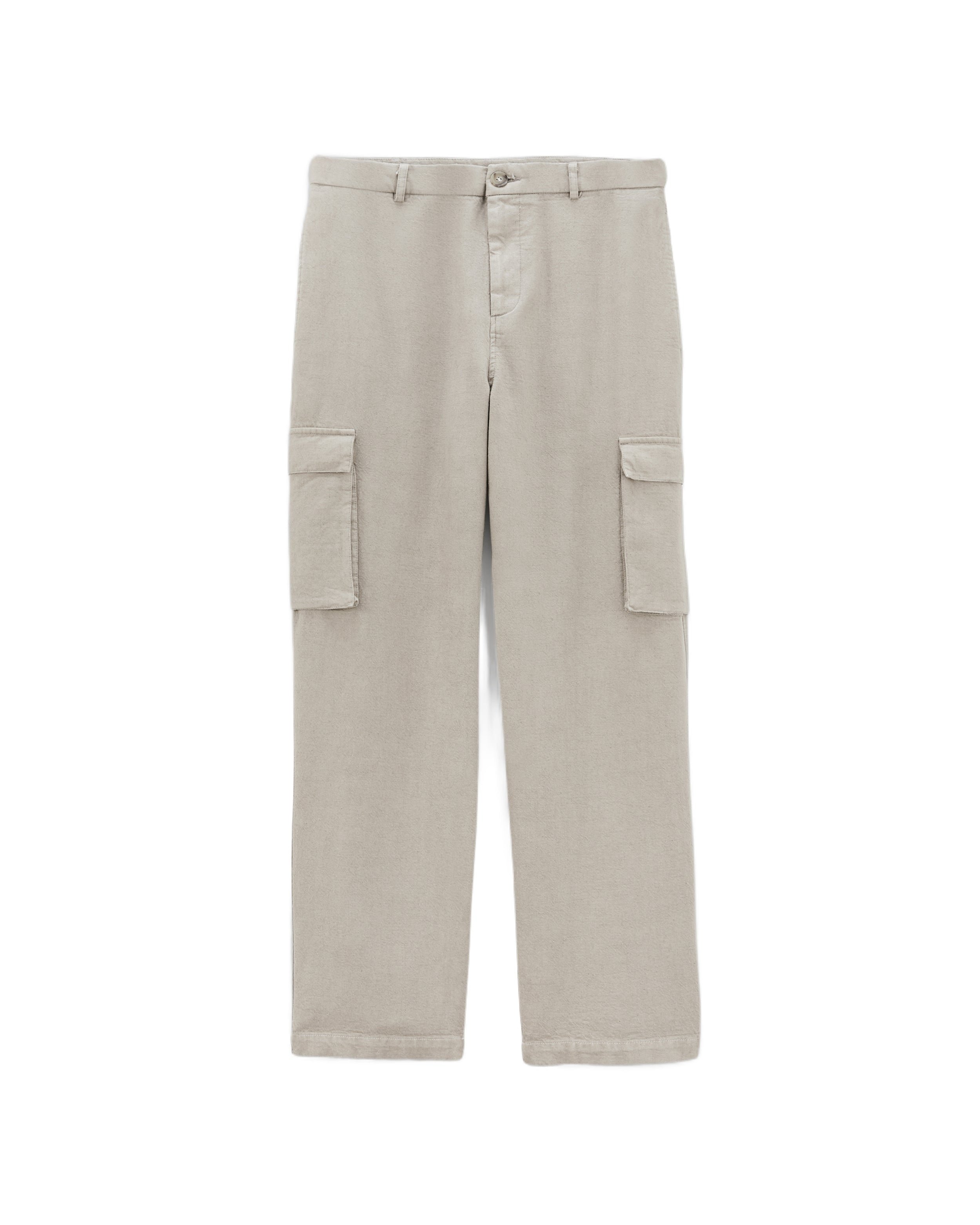 Wide military cargo pants in greige Noyoco Beige