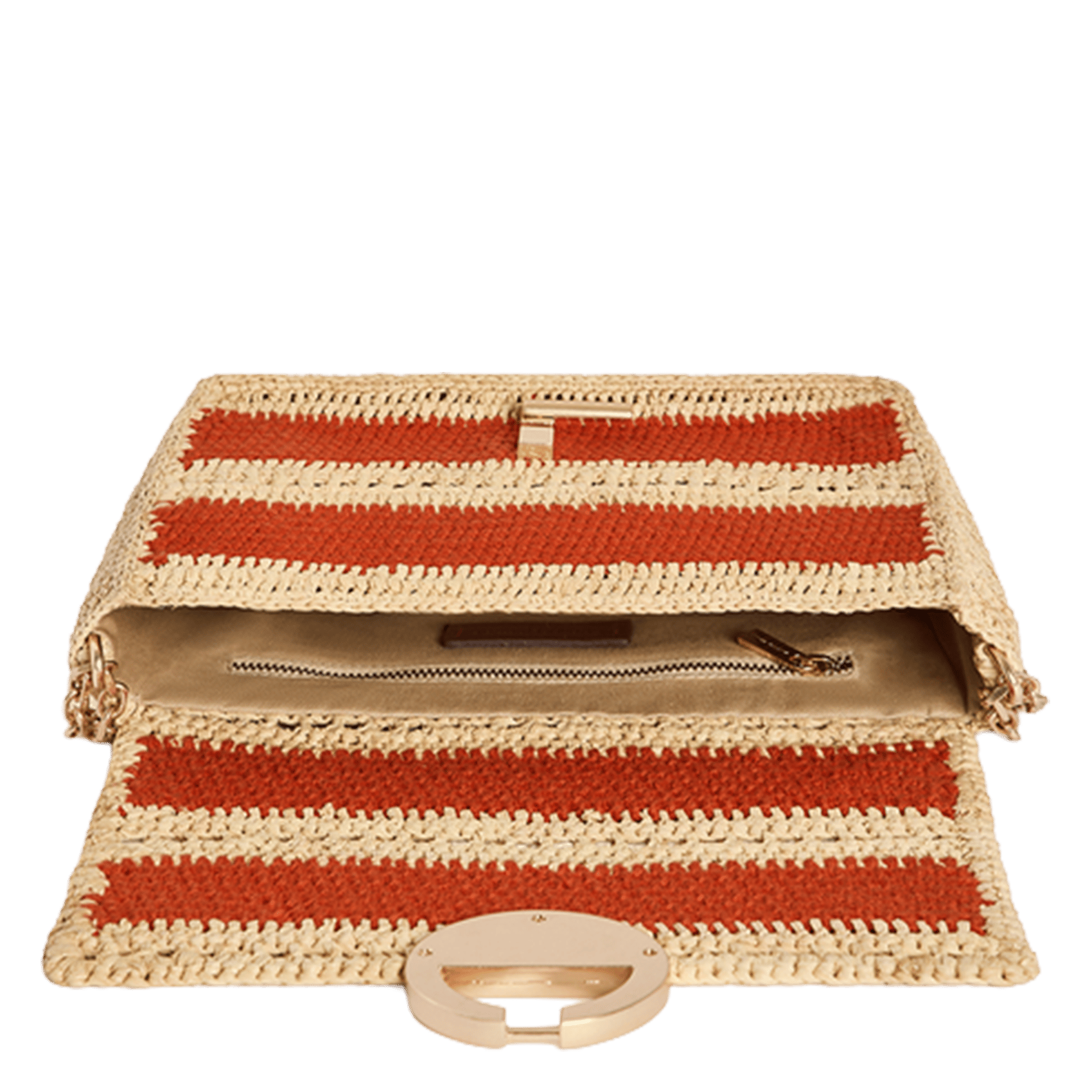 Clutch aus Bast VANESSA BRUNO Orange
