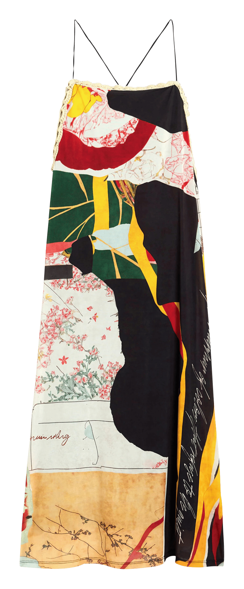 Robe midi imprimée DESIGUAL Noir