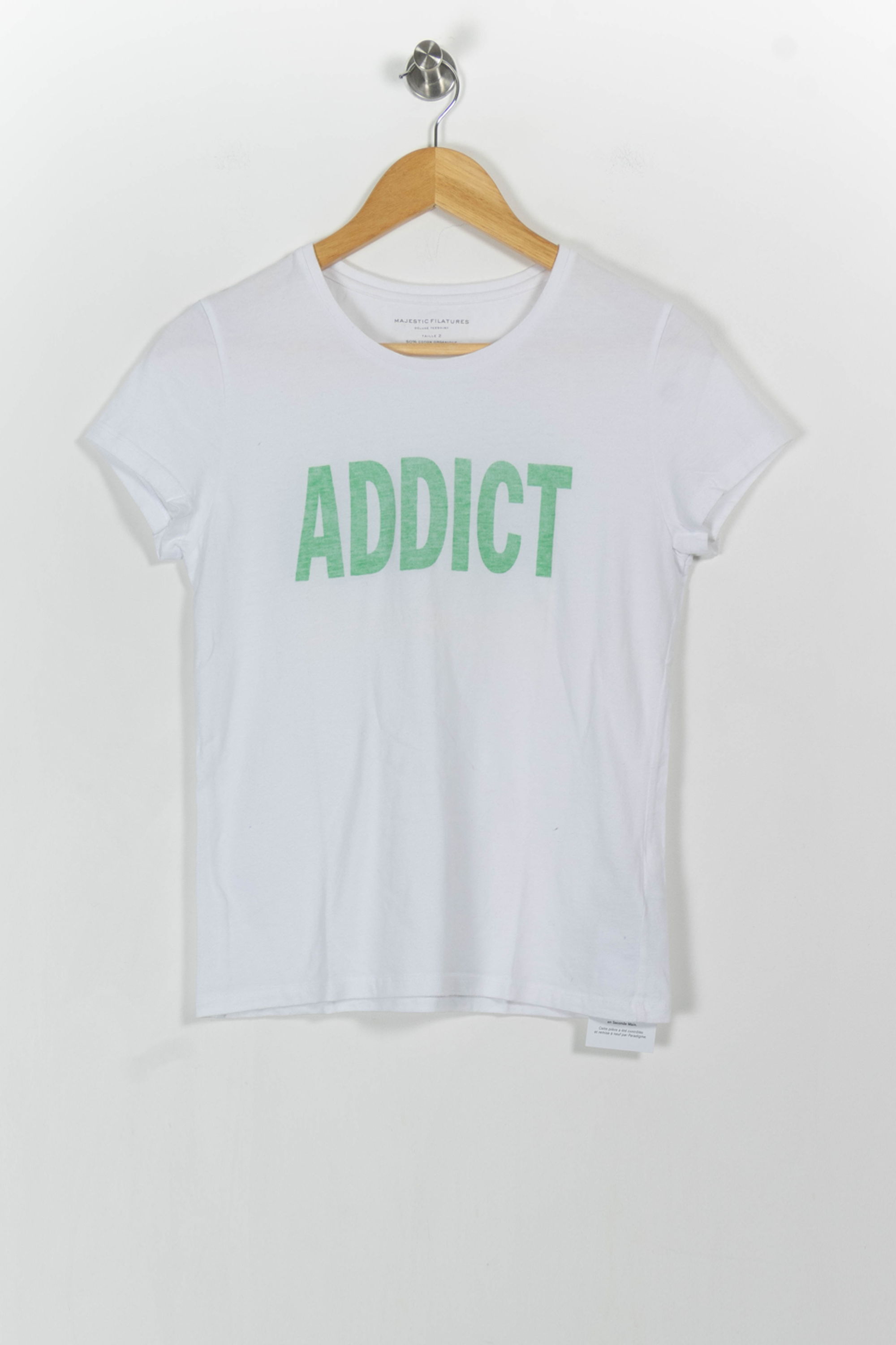 Tommy Badge T-shirt MAJESTIC FILATURES - SECONDE MAIN White