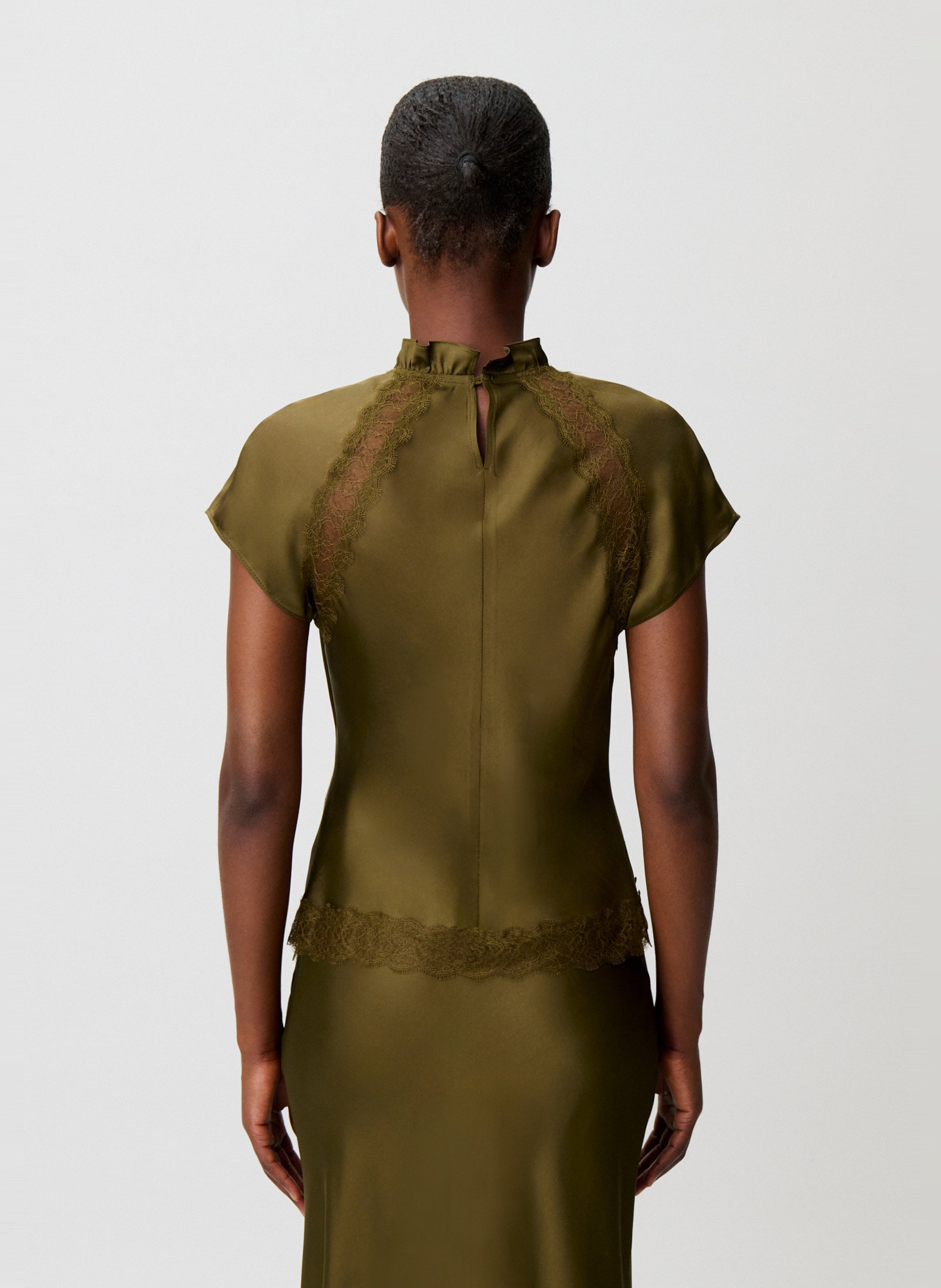 Satin fitted top CLAUDIE PIERLOT Brown