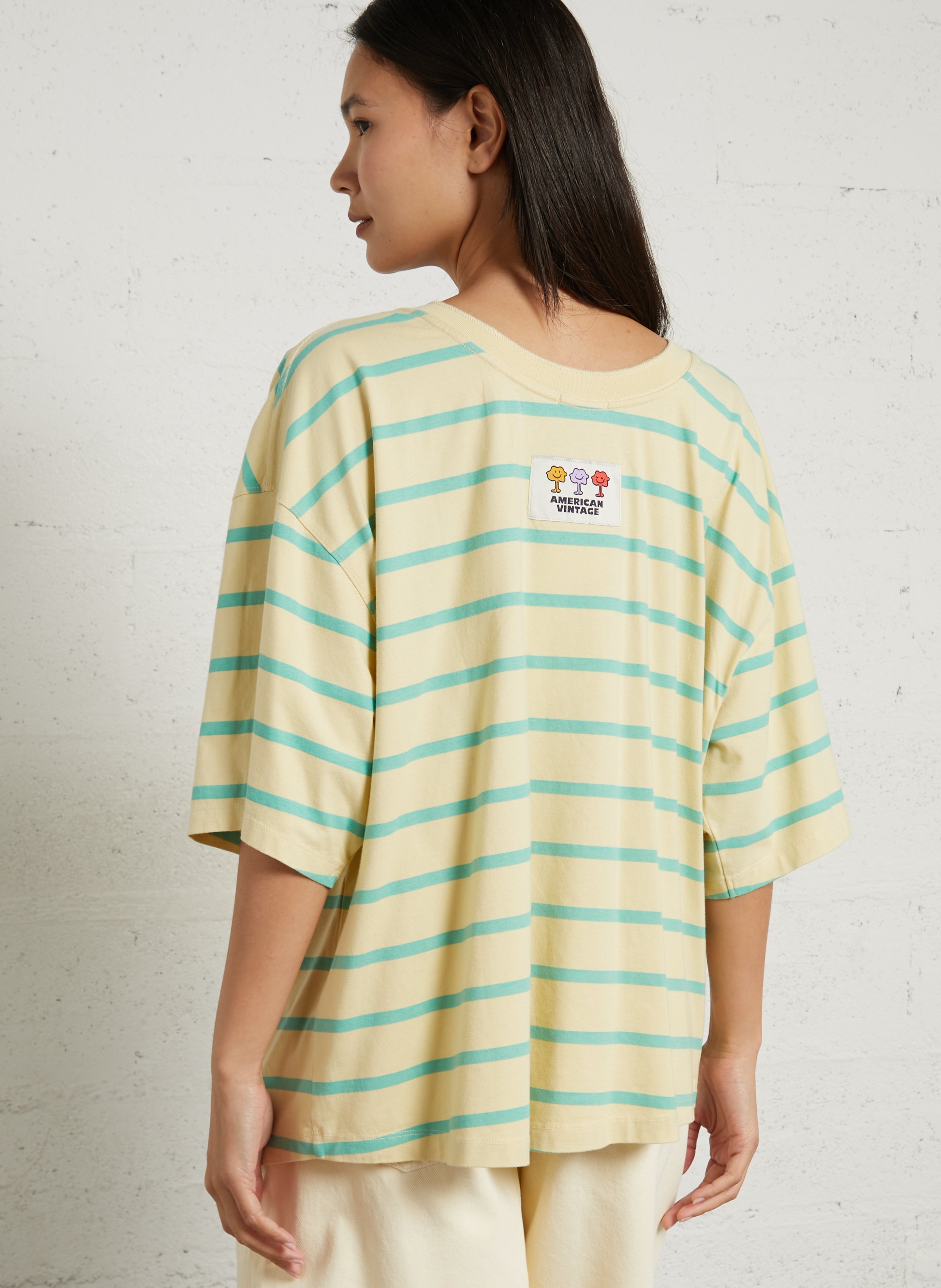 T-shirt oversize en coton AMERICAN VINTAGE Beige