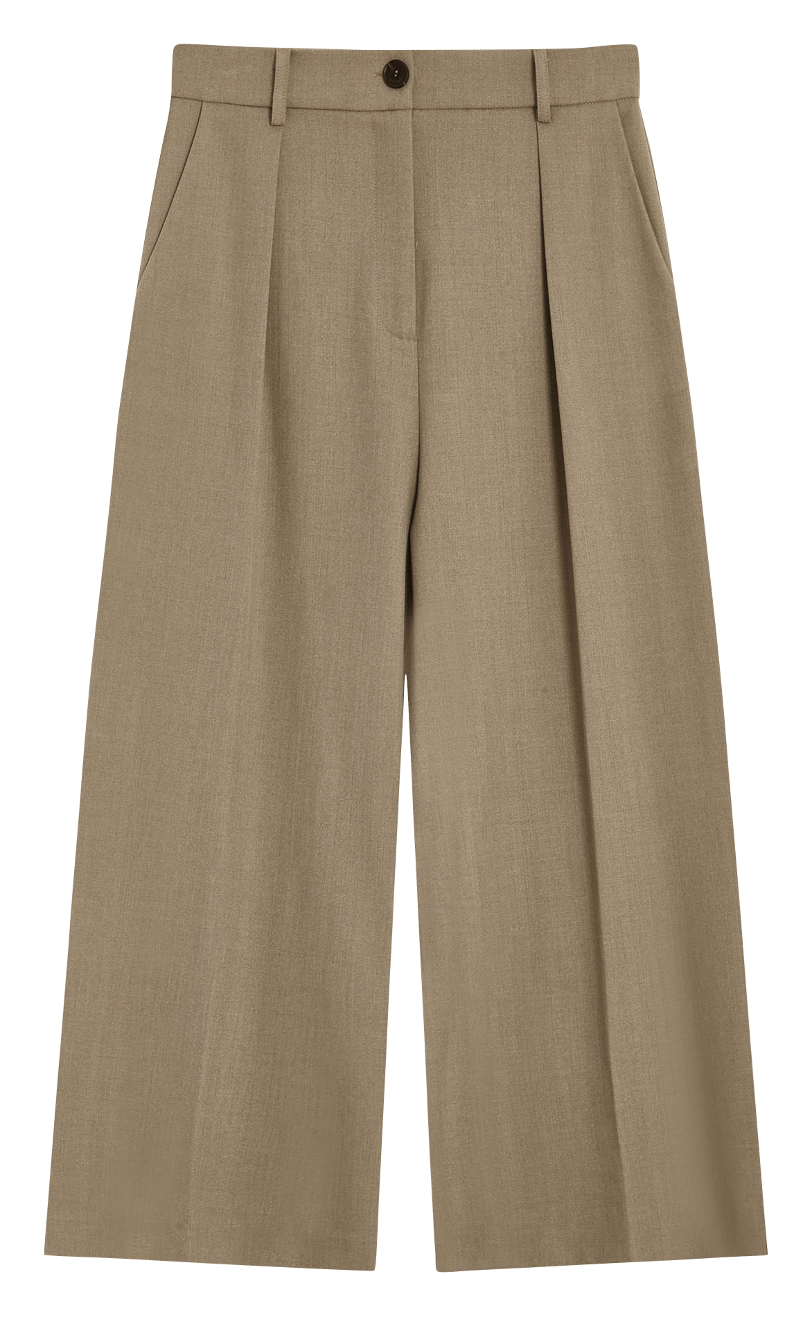 Pantalon large plissé GRACE ET MILA Beige