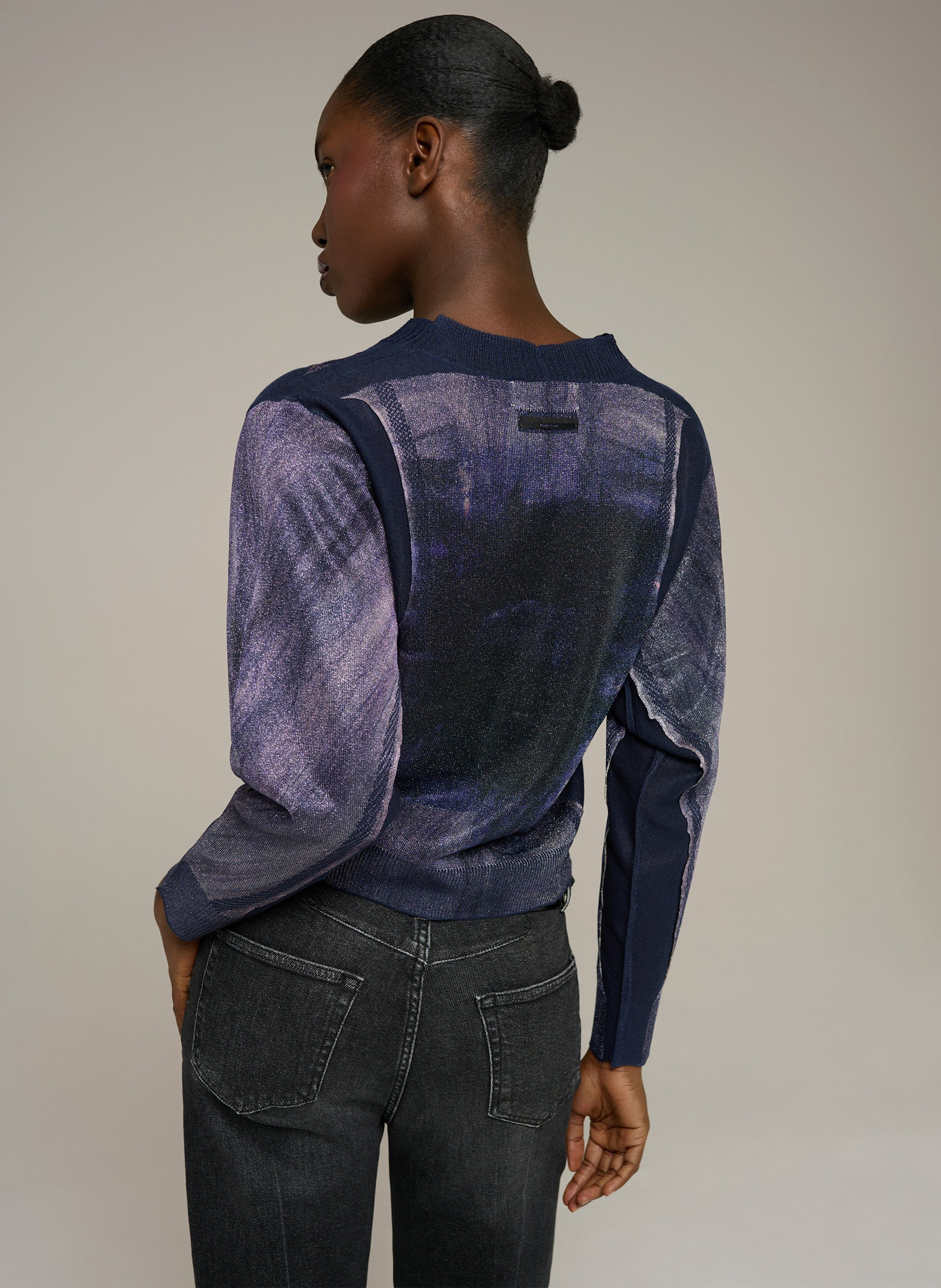Pull col rond  COTELAC Bleu