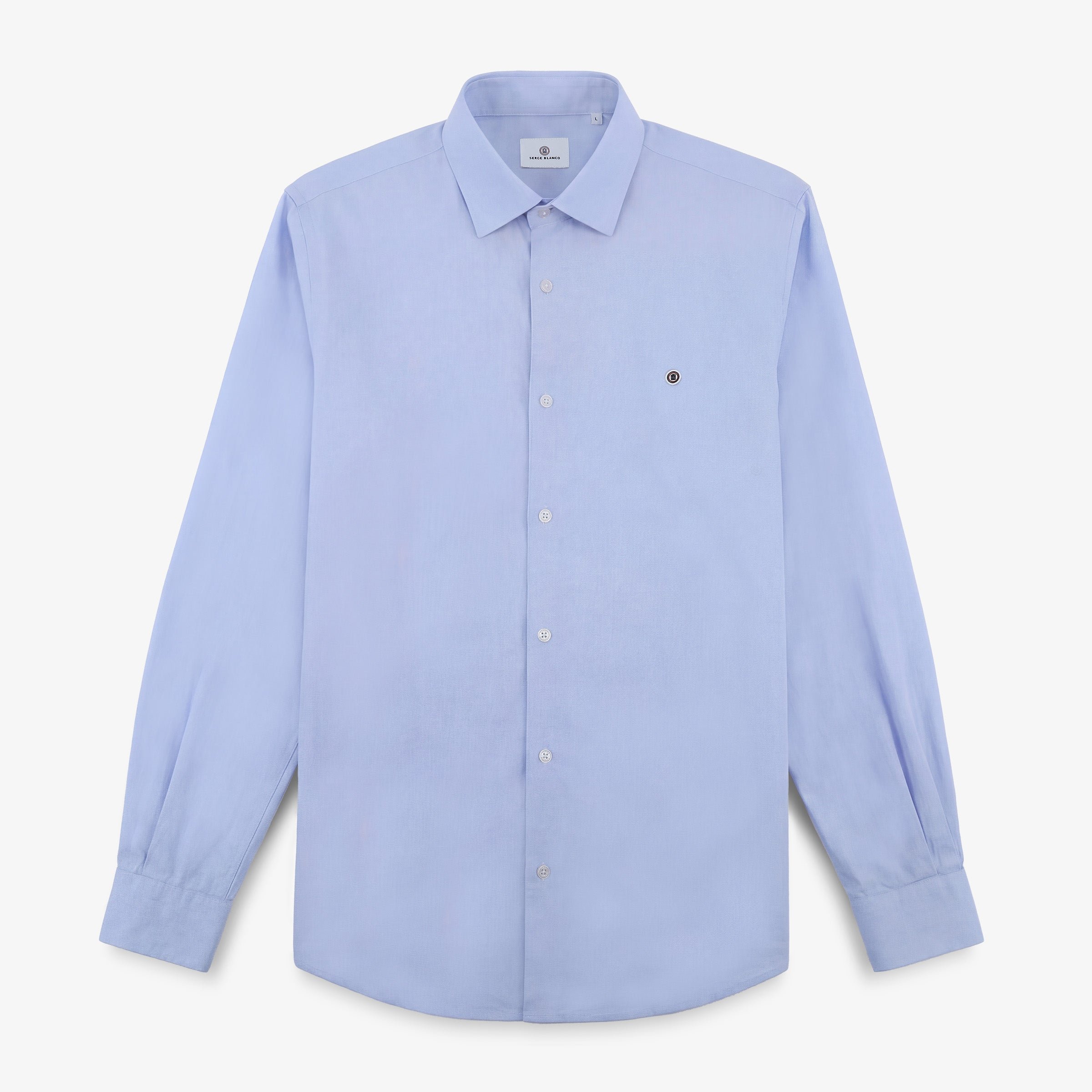 Long-sleeved cotton shirt SERGE BLANCO Blue