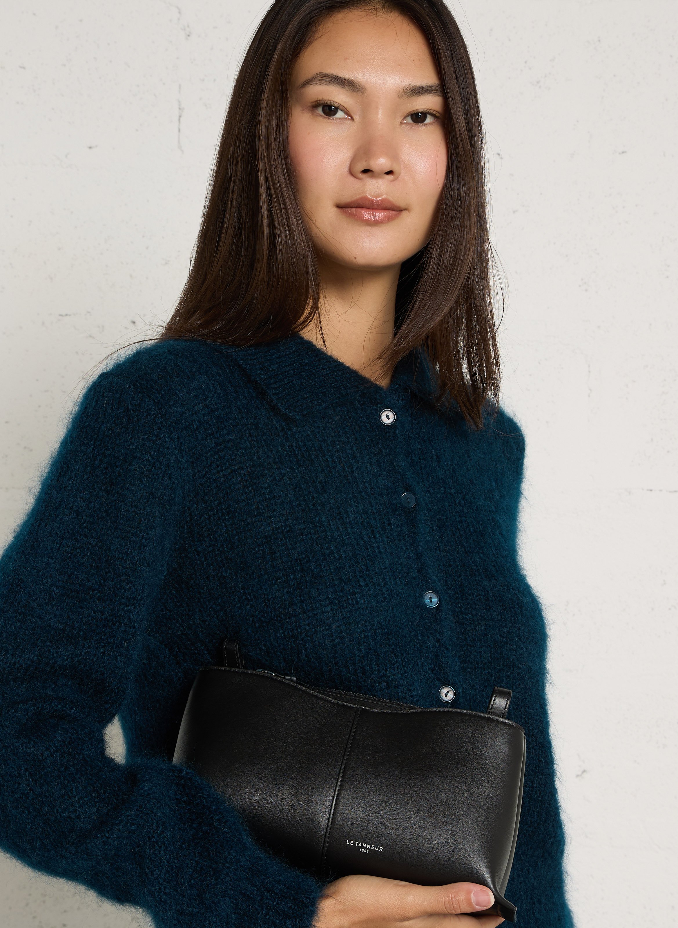 Sac bandoulière en cuir | Noir LE TANNEUR Femme