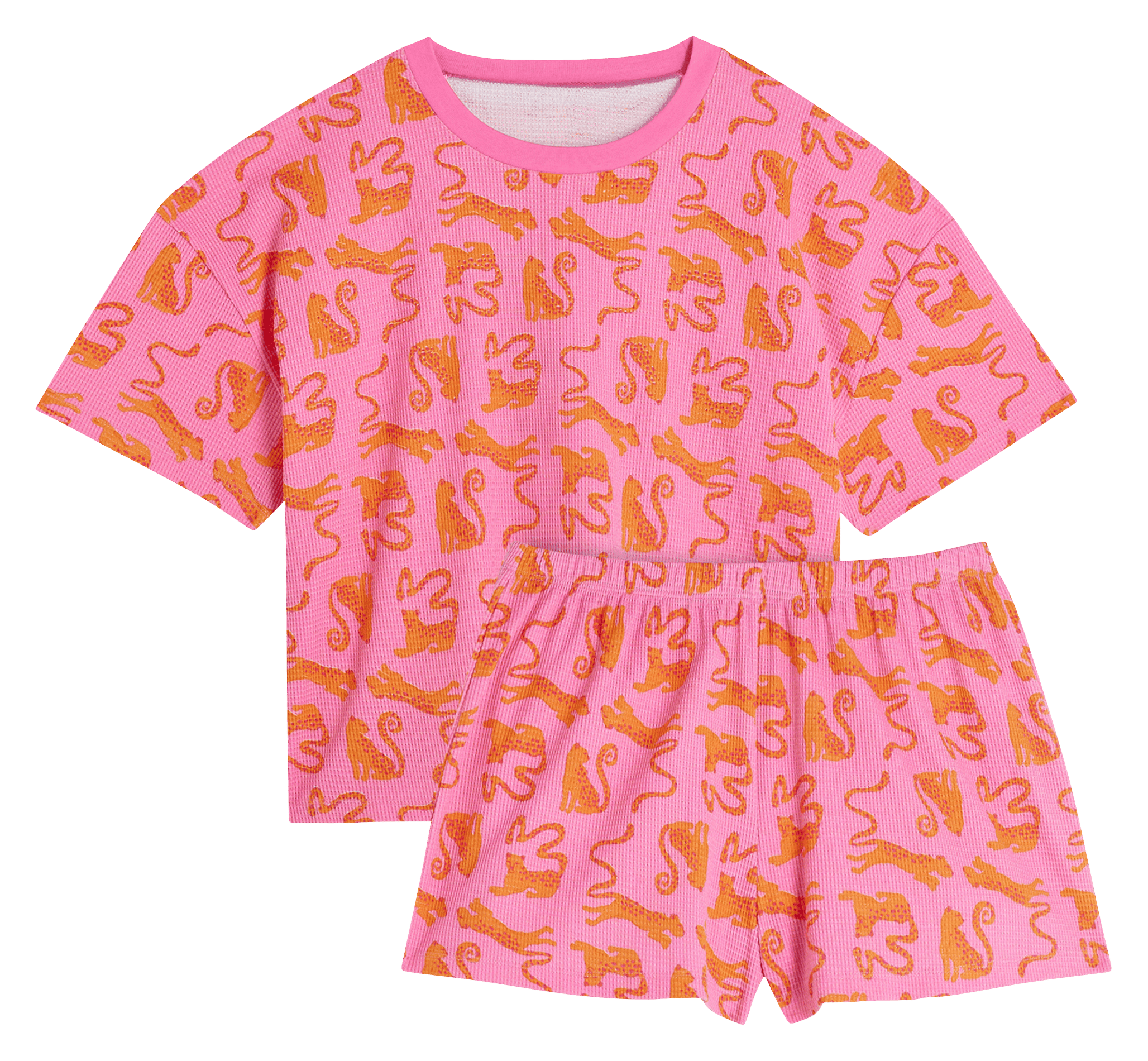 Ensemble de pyjama court ample imprimé WE ARE JOLIES Rose