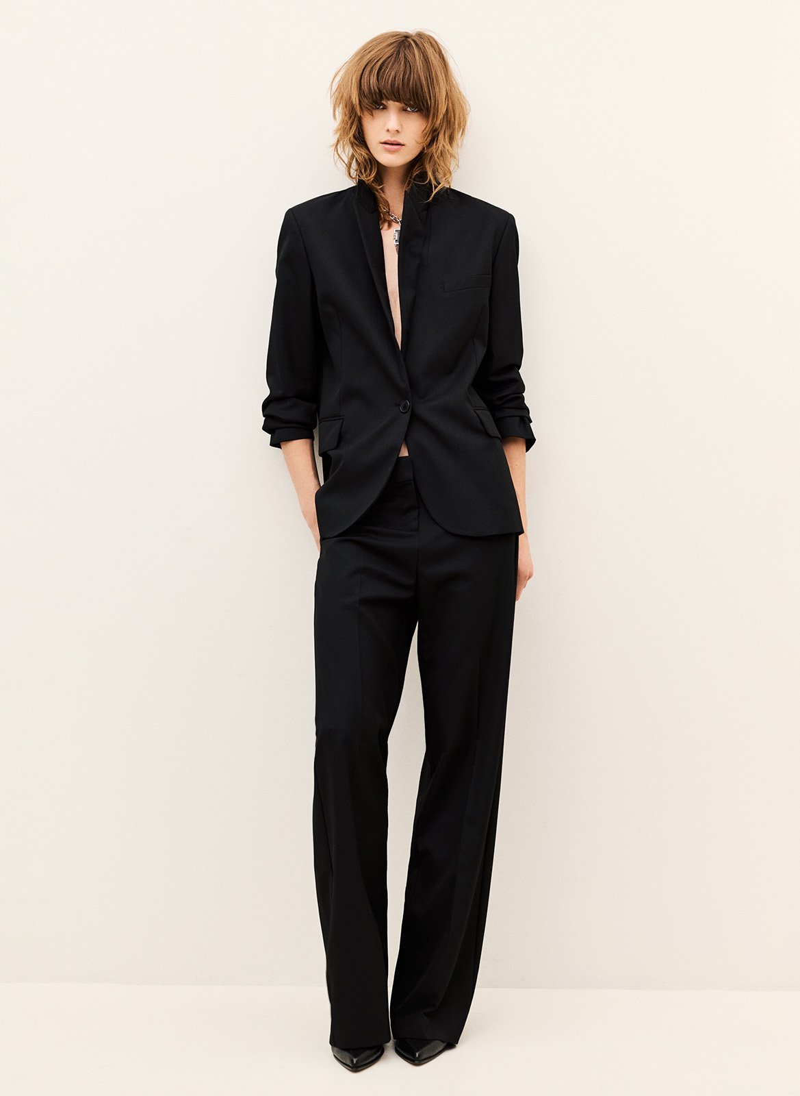 Veste tailleur oversize unie BA&SH Noir