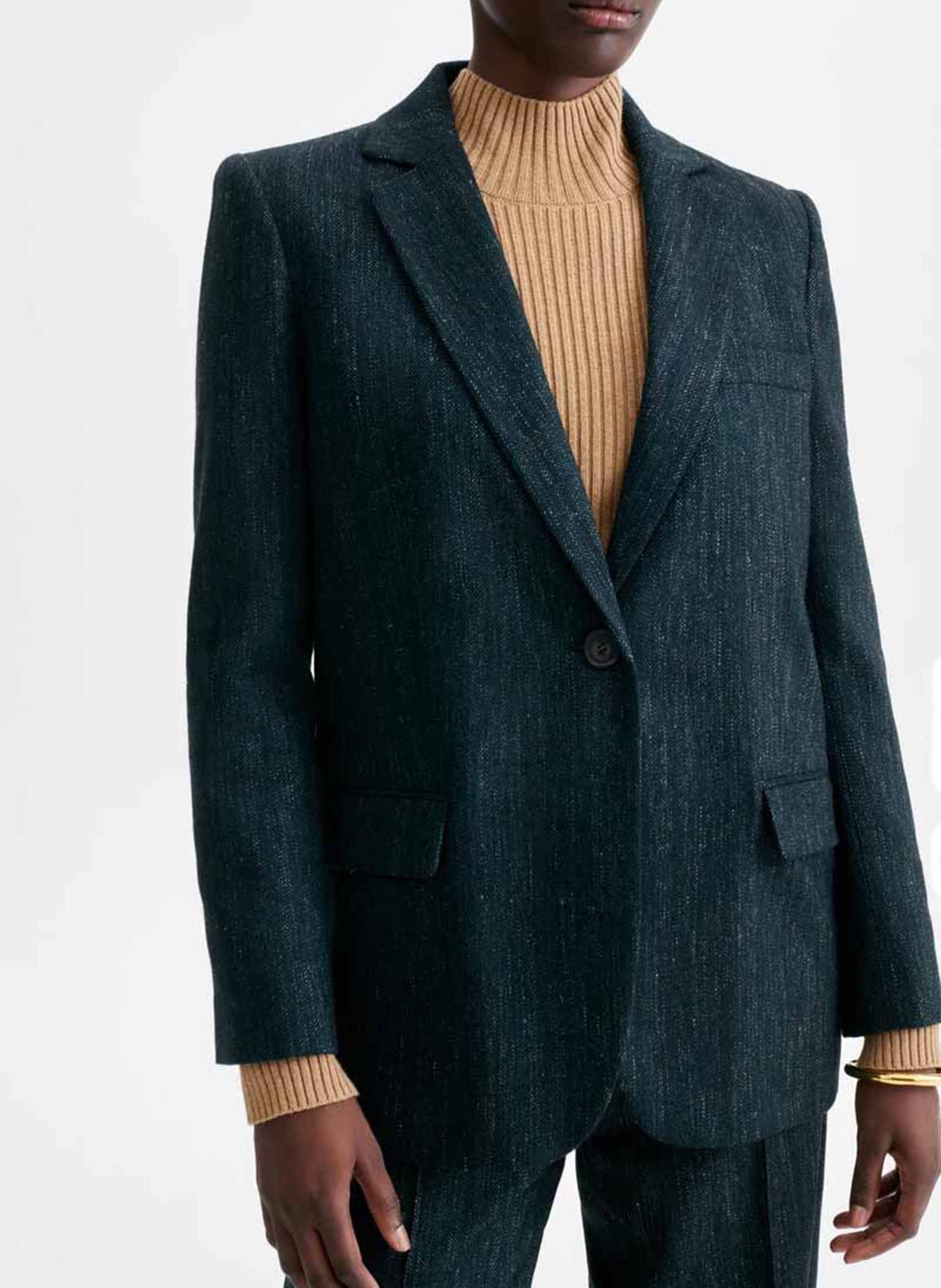 Veste col tailleur en laine mélangée VANESSA BRUNO Vert