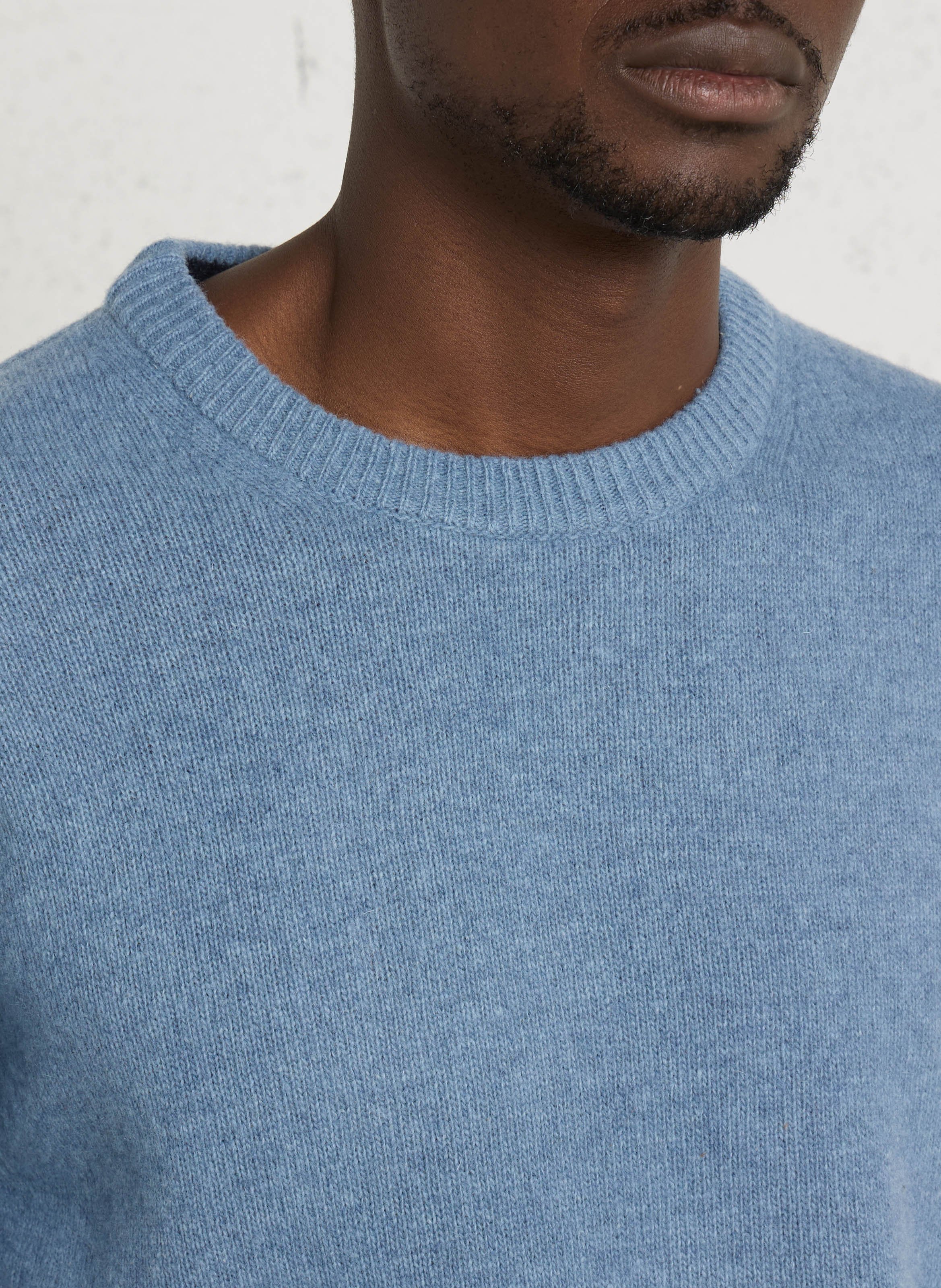 Pull col rond en laine mélangée CASUAL FRIDAY Bleu
