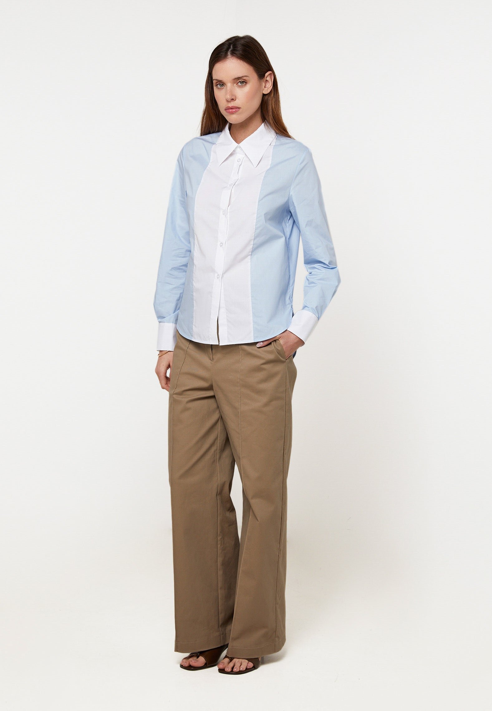 Two-tone cotton shirt RODIER Blue