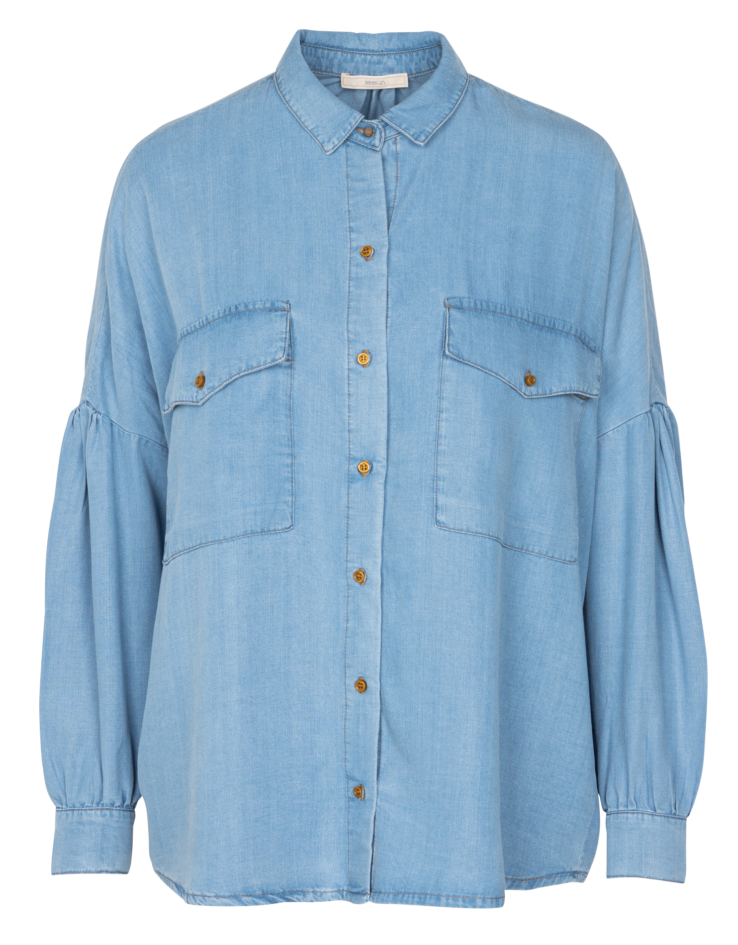 Chemise col classique en lyocell SESSUN Bleu