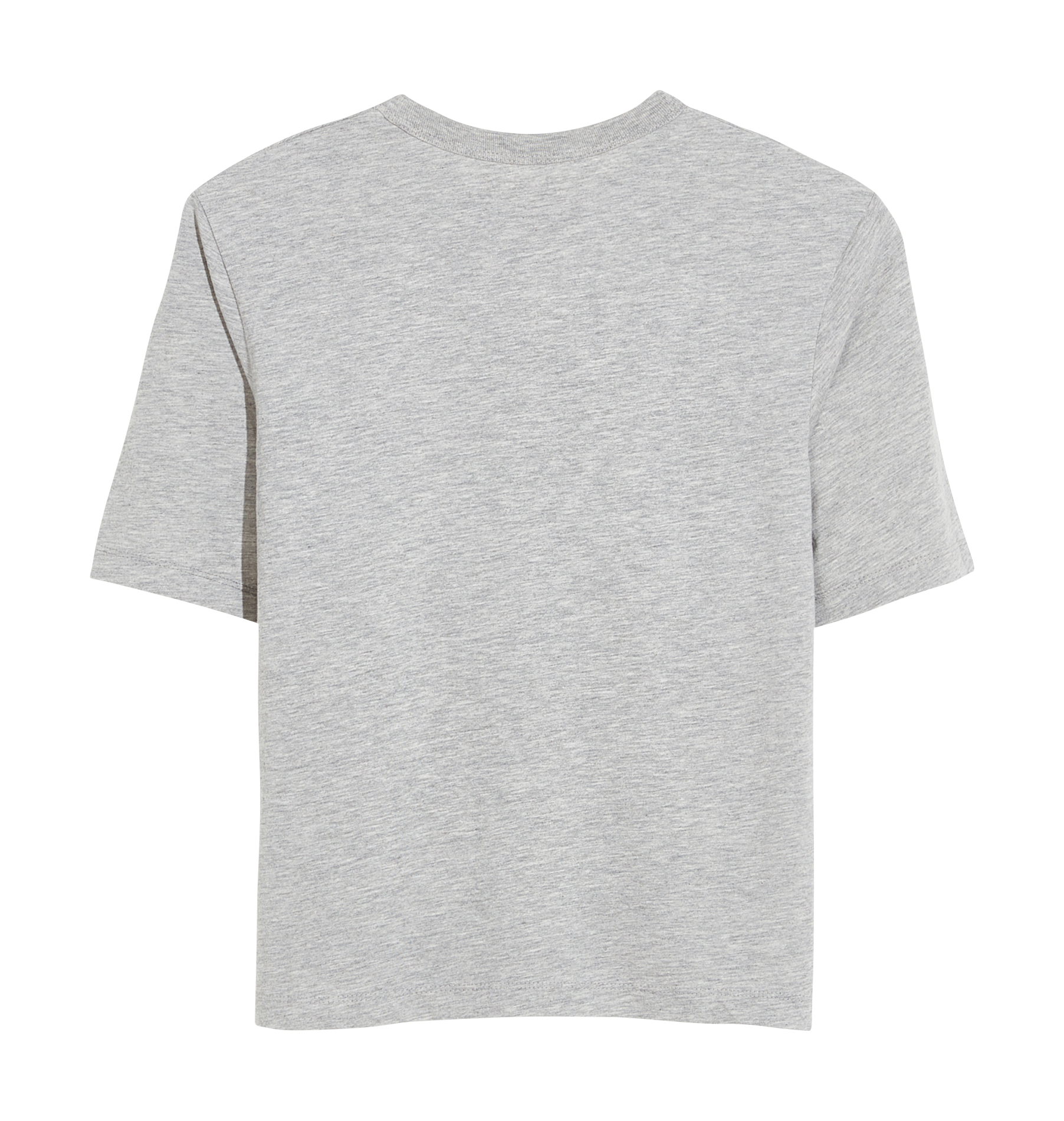 Round-neck organic cotton T-shirt with screen print BELLEROSE Grey