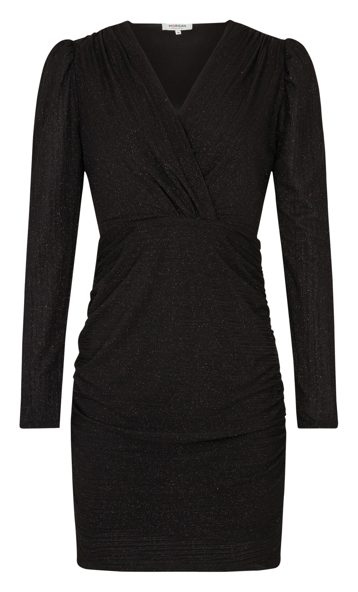 Robe courte cintrée cache-coeur MORGAN Noir