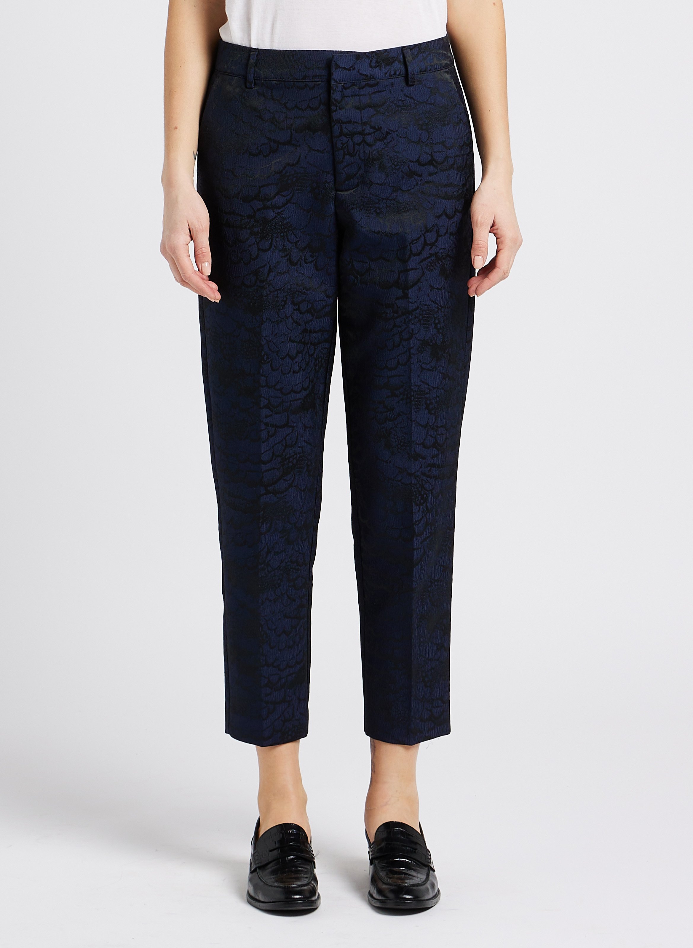 Pantalon slim jacquard  SCOTCH AND SODA Noir