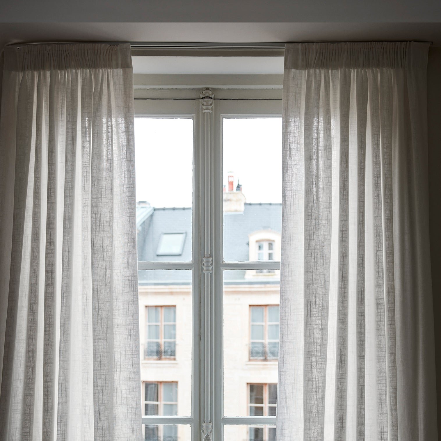 Curtain with gathering tape MADURA White