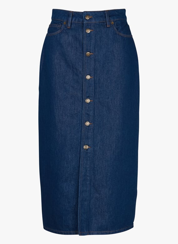 Jupe Midi Droite En Denim De Coton Melange Felicia Jean Harris Wilson Femme 3H240250 03030 JEAN Place des Tendances