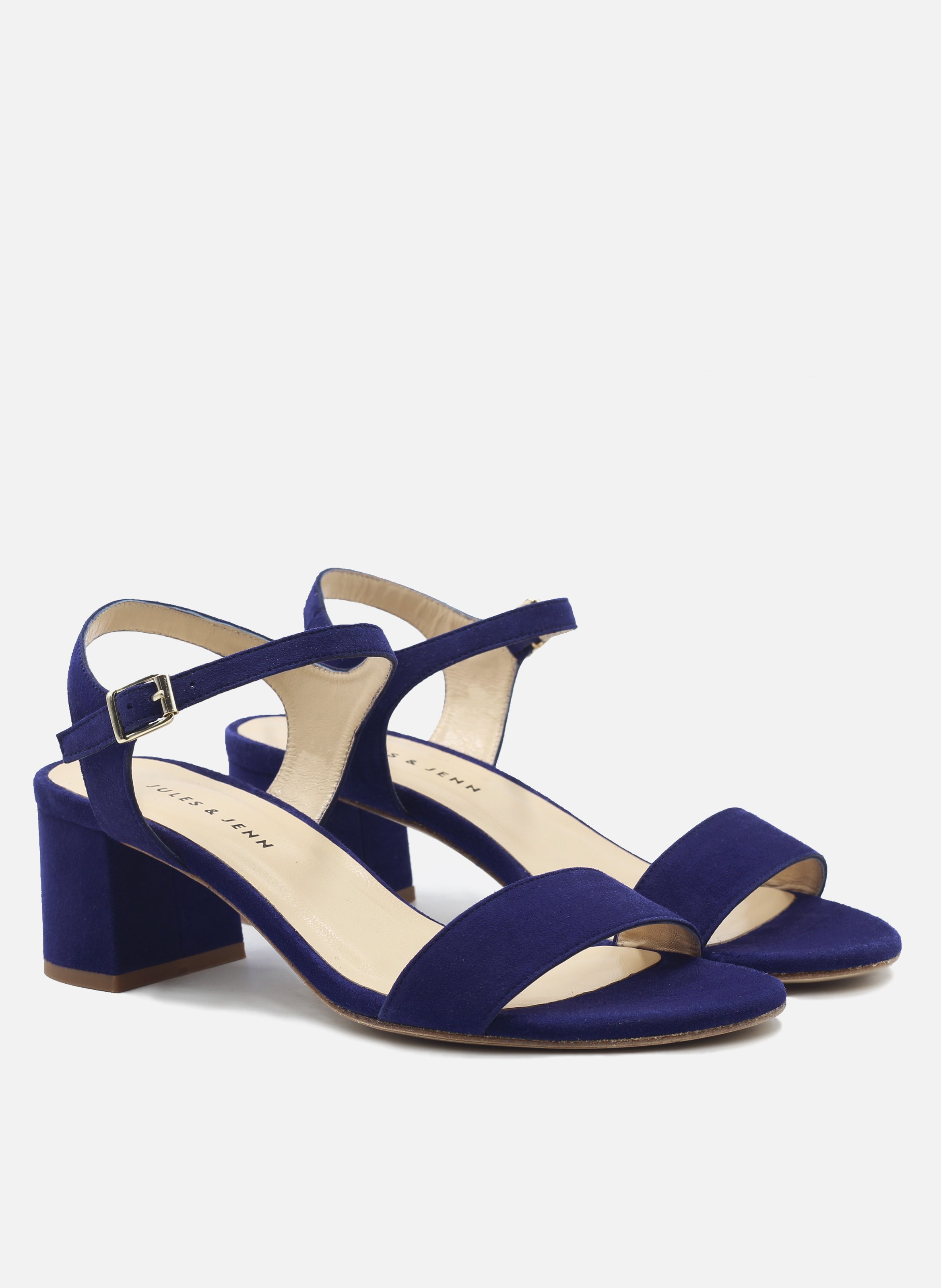Medium heel suede sandals JULES & JENN Blue