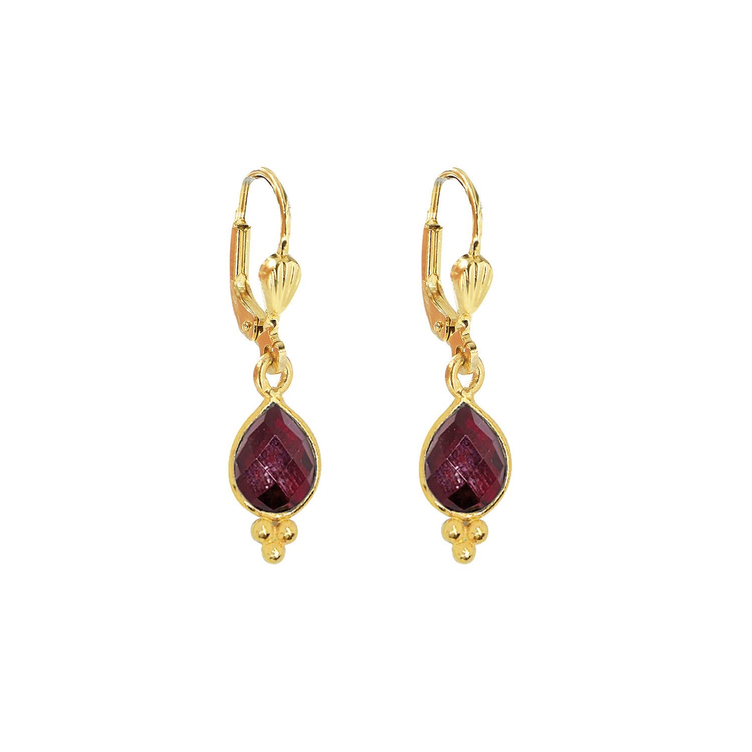 Earrings THALIA Rouge foncé