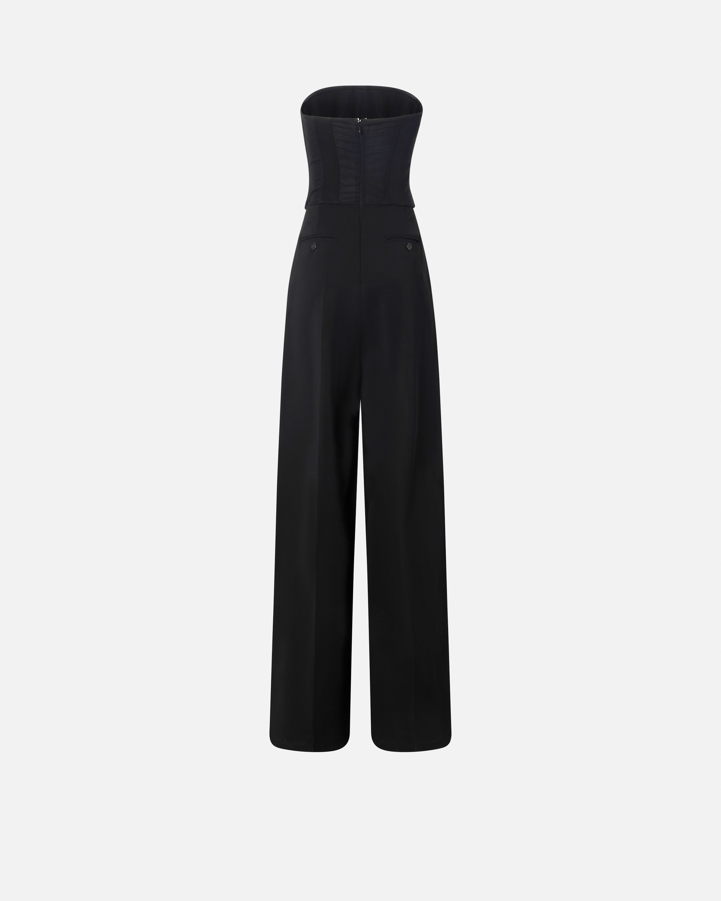 オールインワン・サロペット PINKO Woman Jumpsuits Black 104750 A21F Z99 Elegant strapless jumpsuit with wide-leg pants Noir Pinko