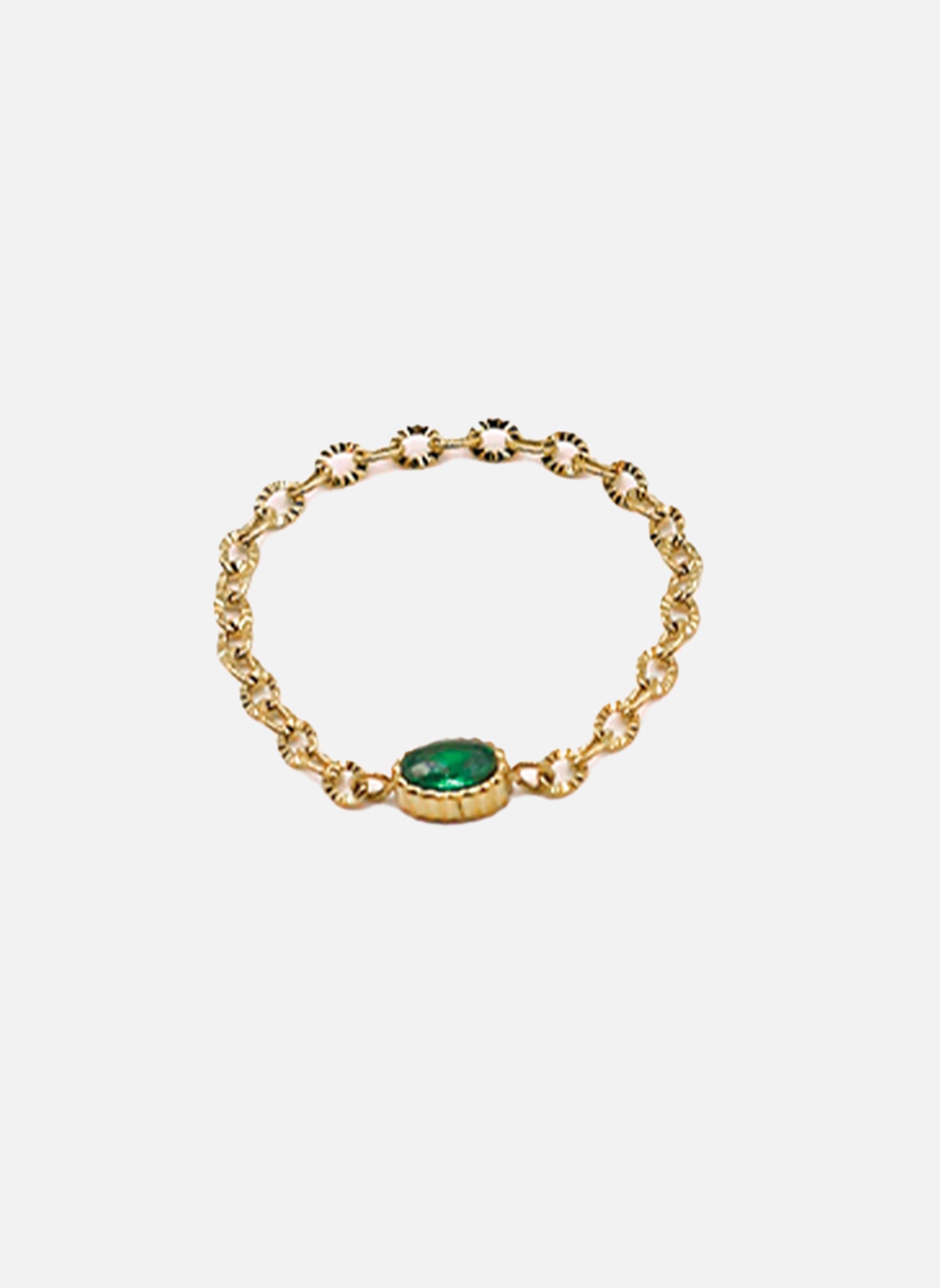 Oval chain ring AEC Paris Green