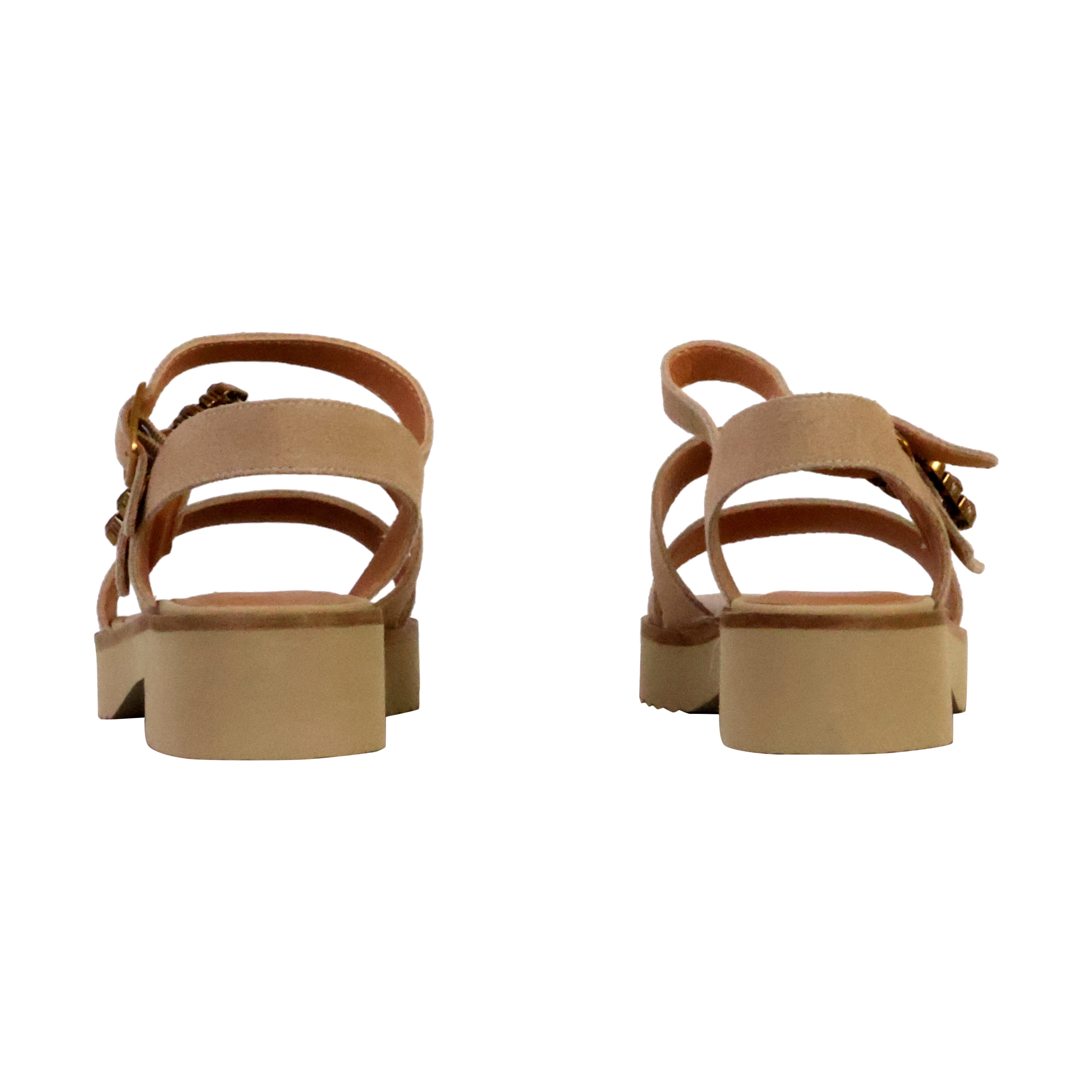 Valancia leather sandals EMILIE KARSTON Beige