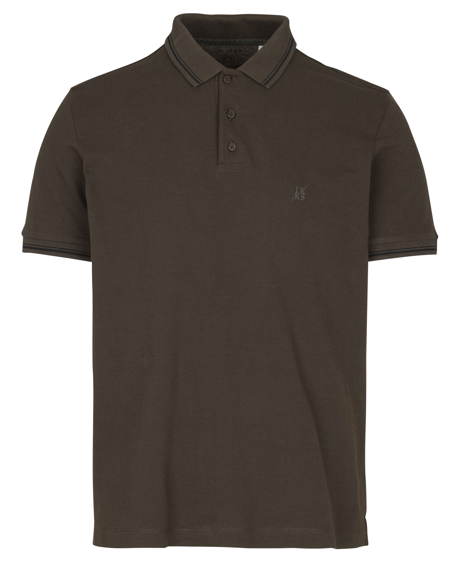 Short sleeve regular fit polo IKKS Khaki