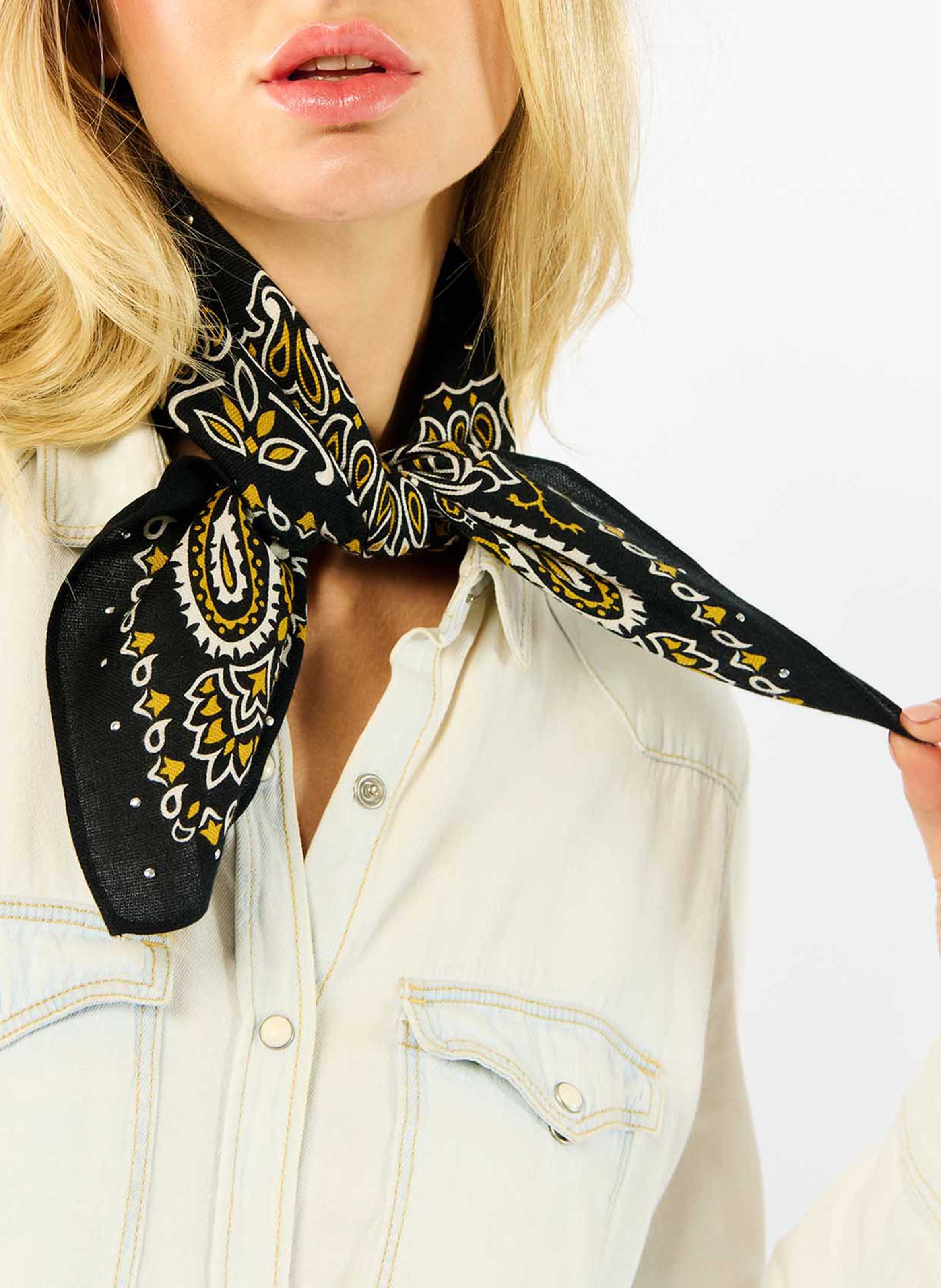 Bandana printed scarf WILD Black