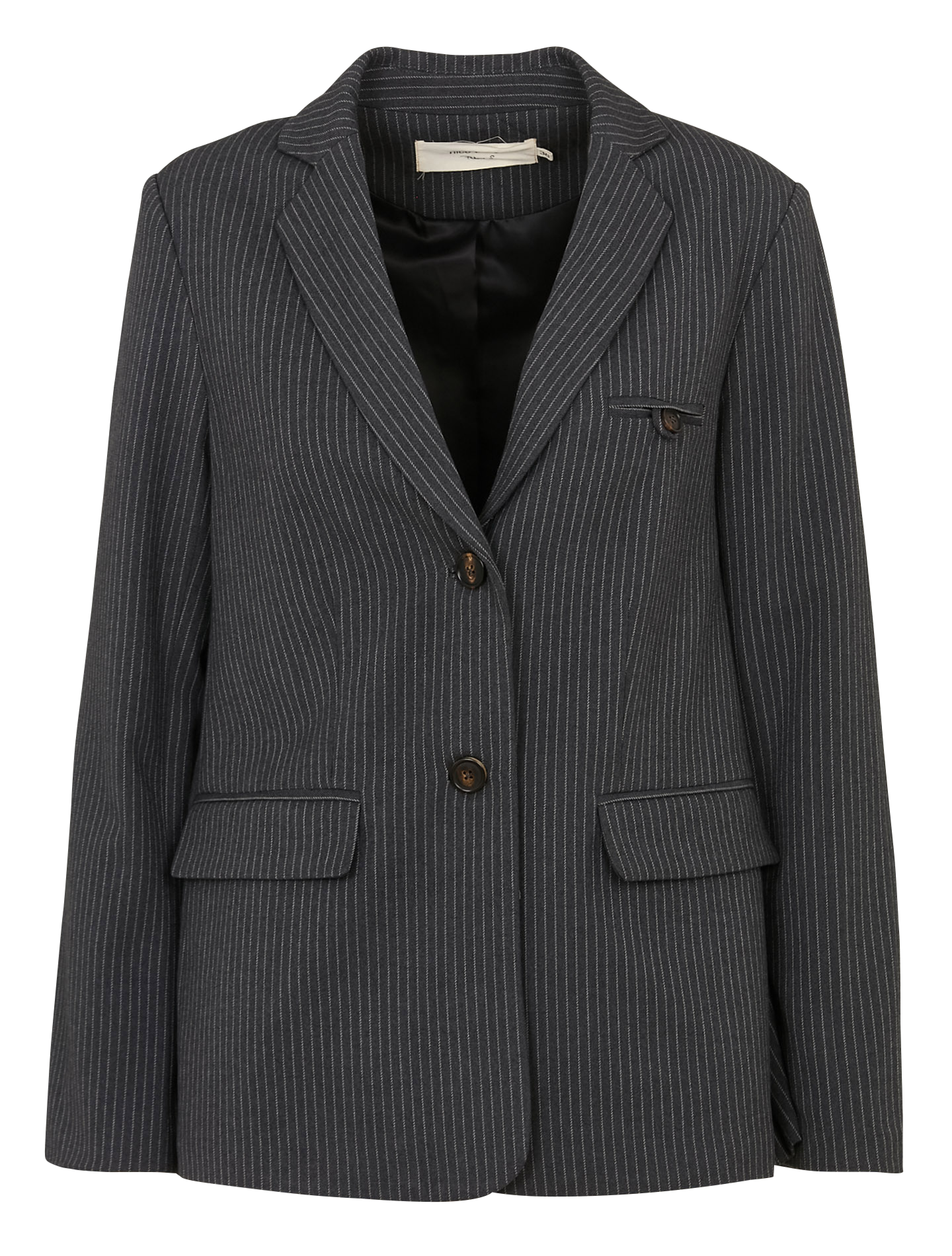 Straight striped tailored jacket Grey