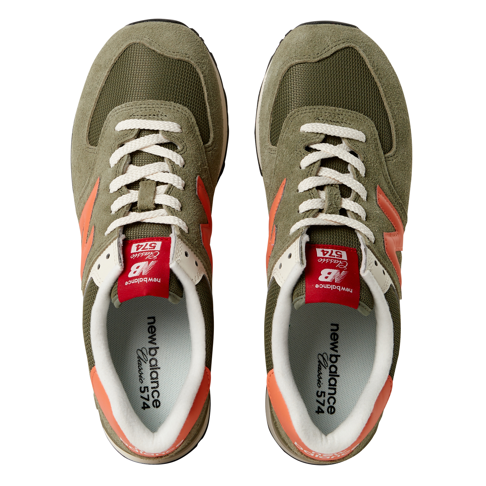 Low-top leather mix sneakers NEW BALANCE Green