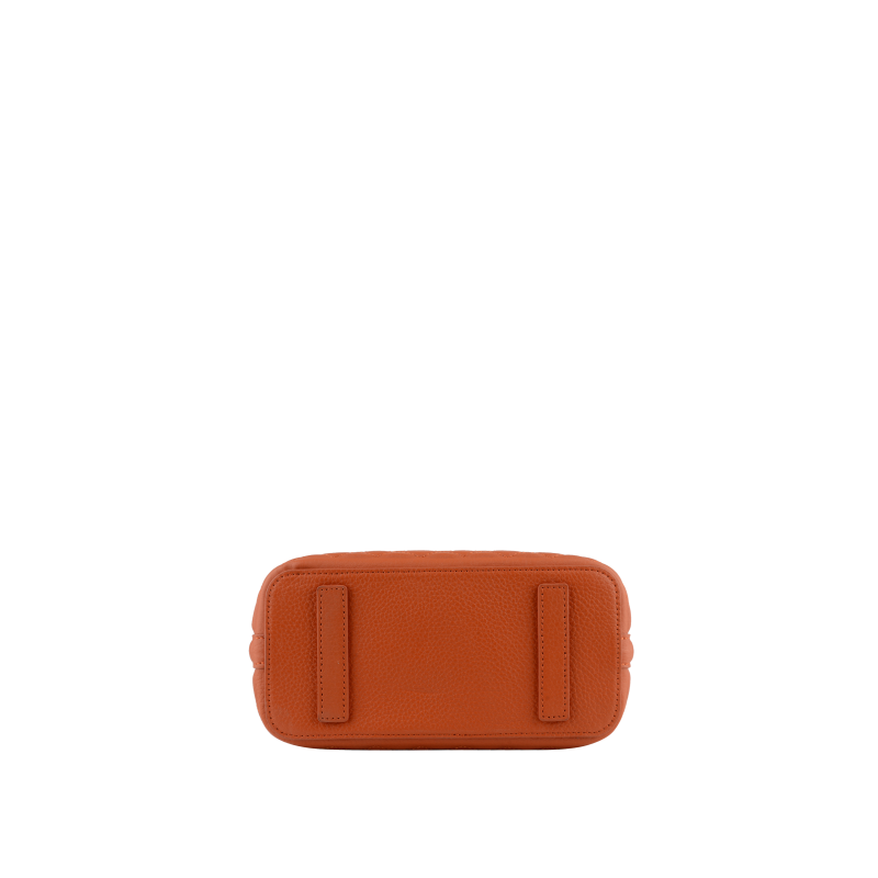 Satchel - cowhide leather POURCHET Orange