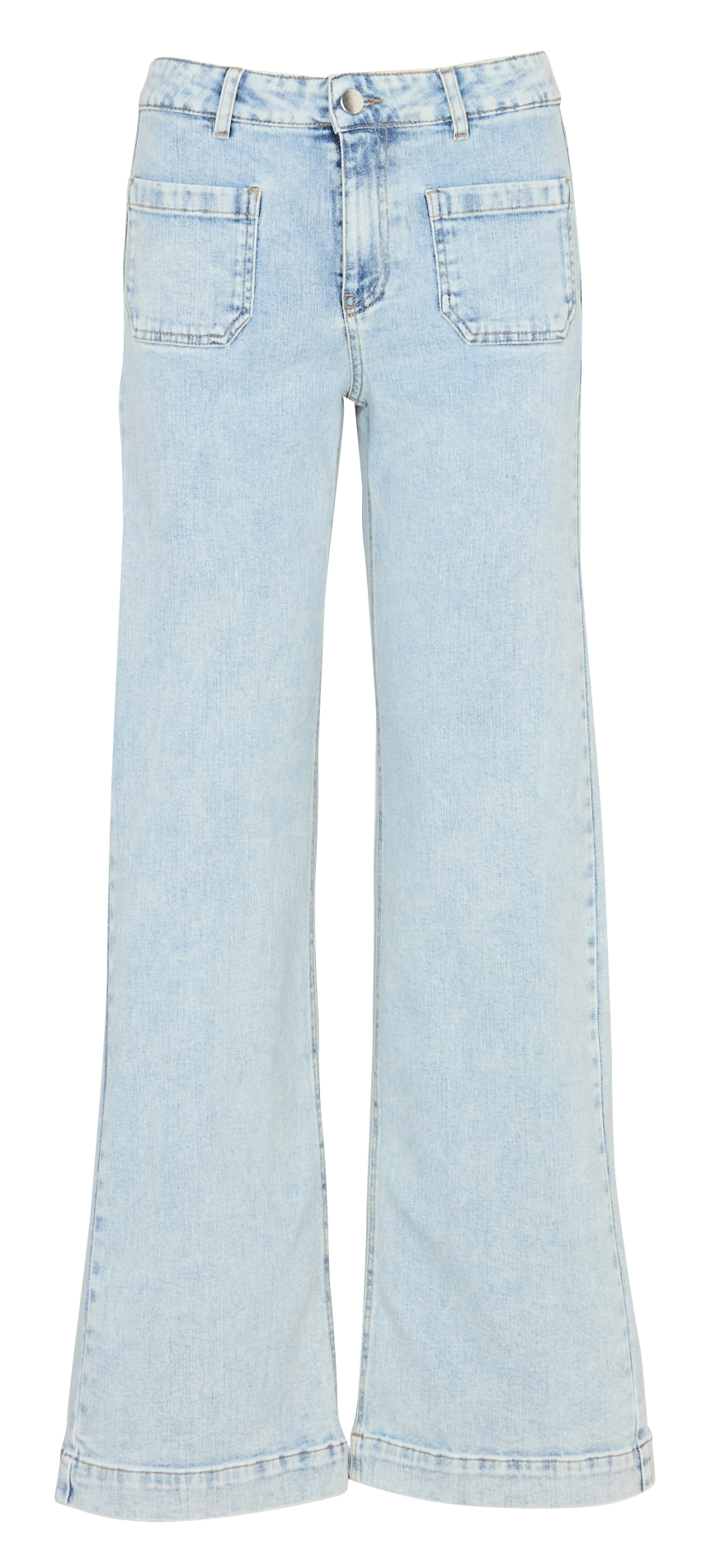 Wide-leg high-waisted stonewash jeans MAISON 123 Blue