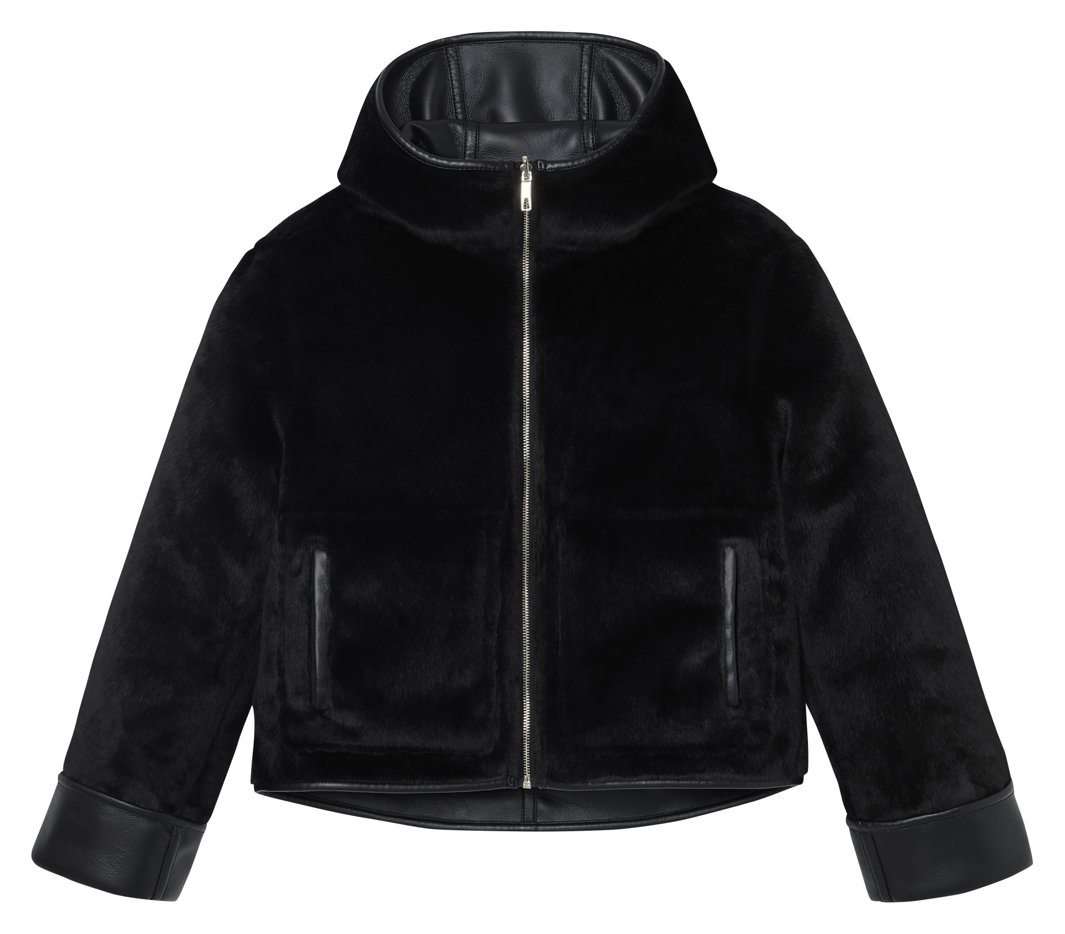 Short oversized hooded jacket ZAPA Black