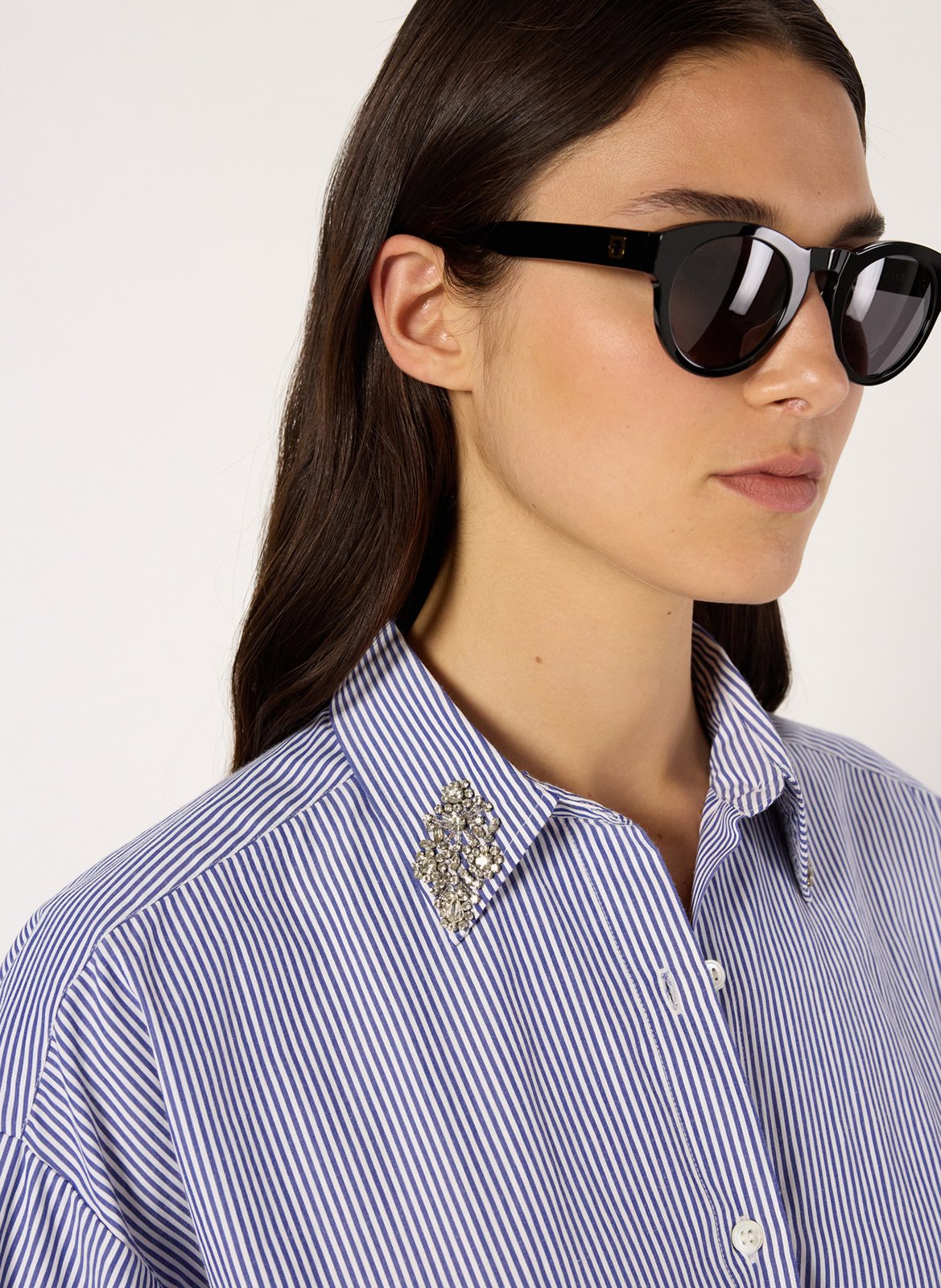 Chemise ample à rayures avec bijoux GERARD DAREL Bleu