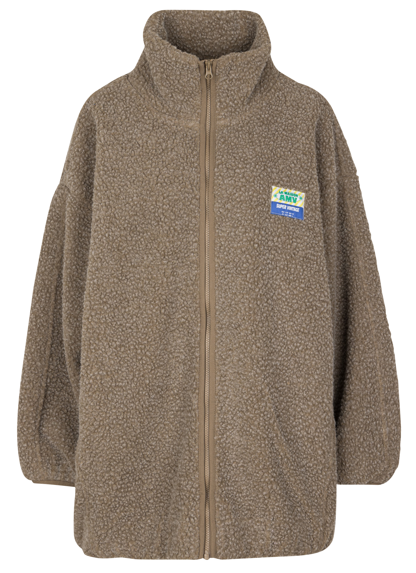 Polaire droite col montant  AMERICAN VINTAGE Vert